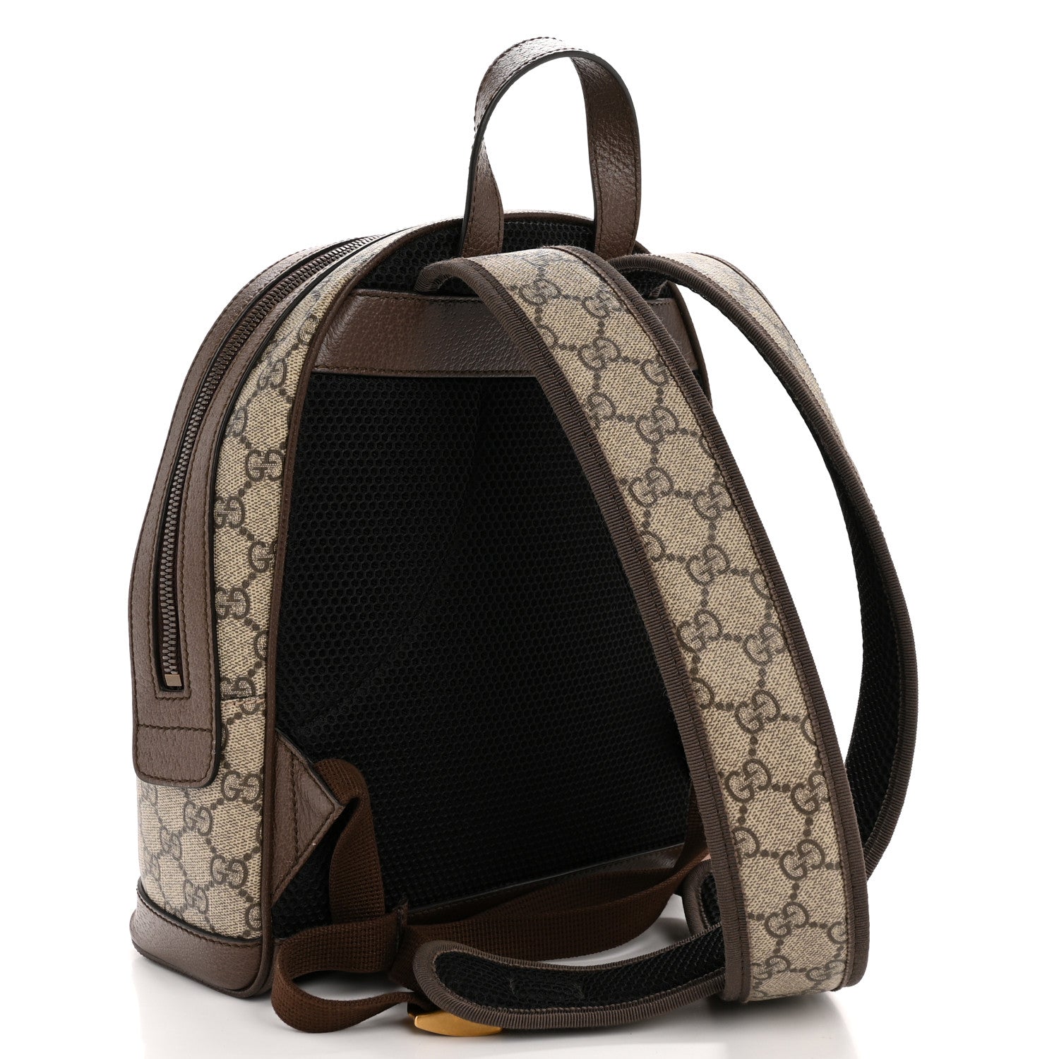 GG Supreme Monogram Calfskin Web Small Ophidia Day Backpack Beige Ebony New Acero