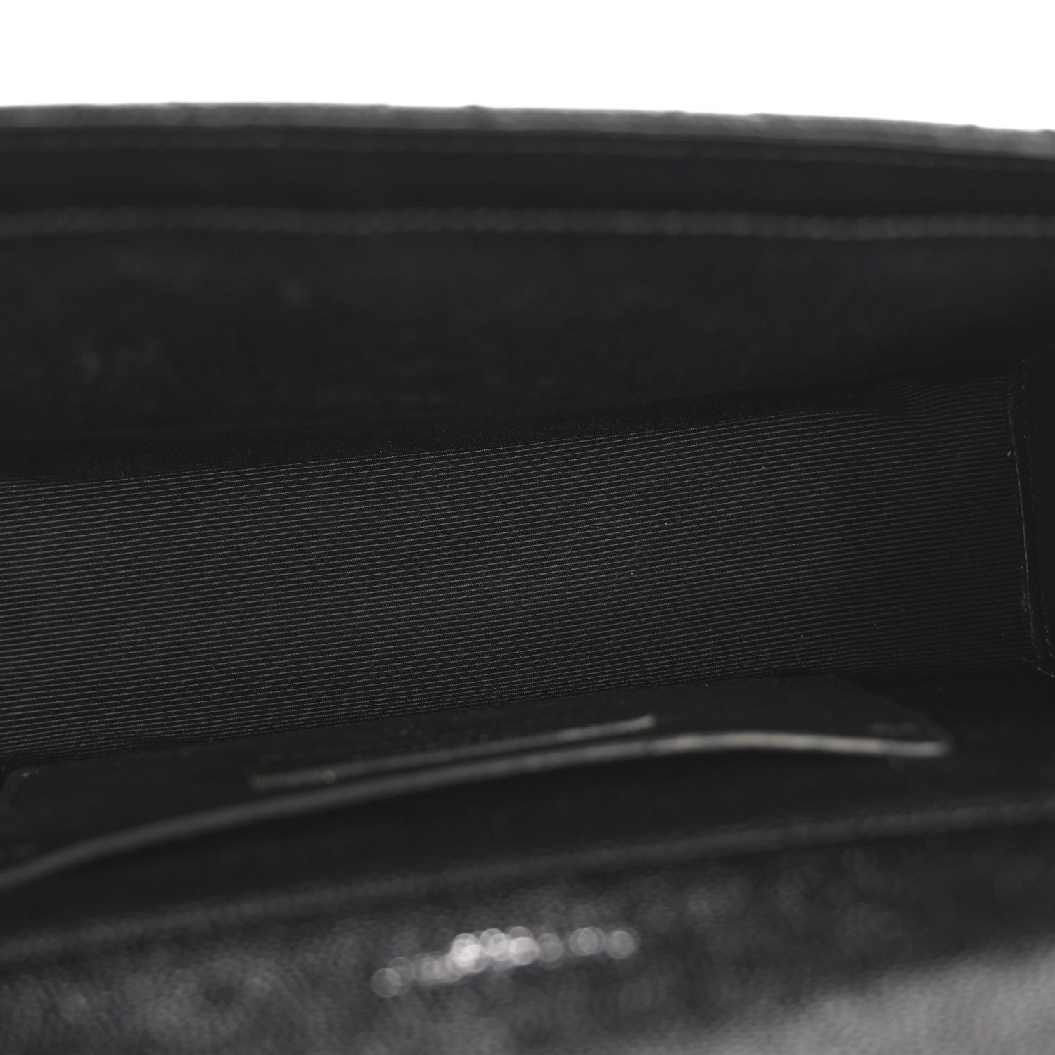 Grain De Poudre Textured Mixed Matelasse Triquilt Small Monogram Satchel Black