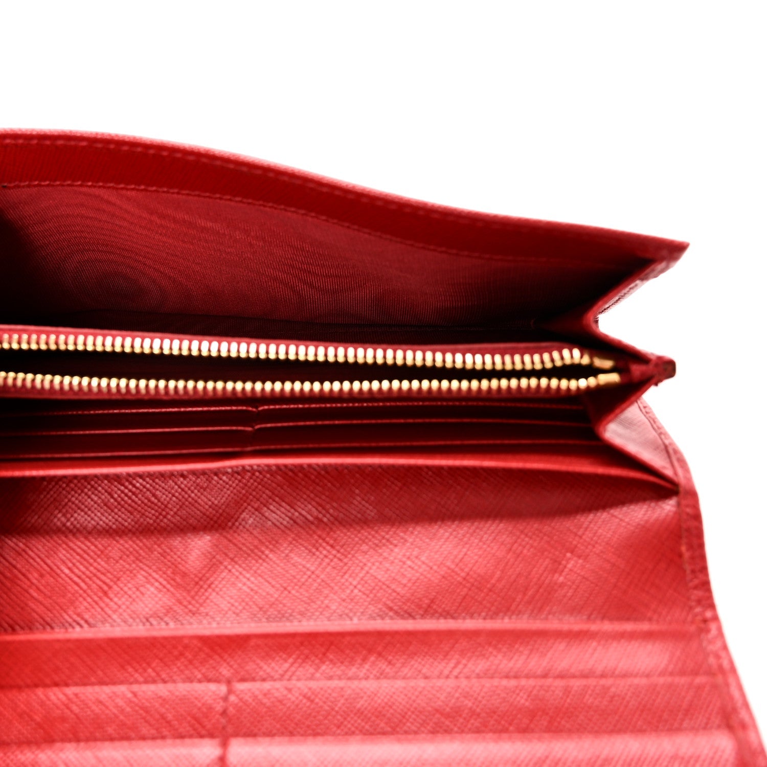 Saffiano Metal Continental Flap Wallet Fuoco