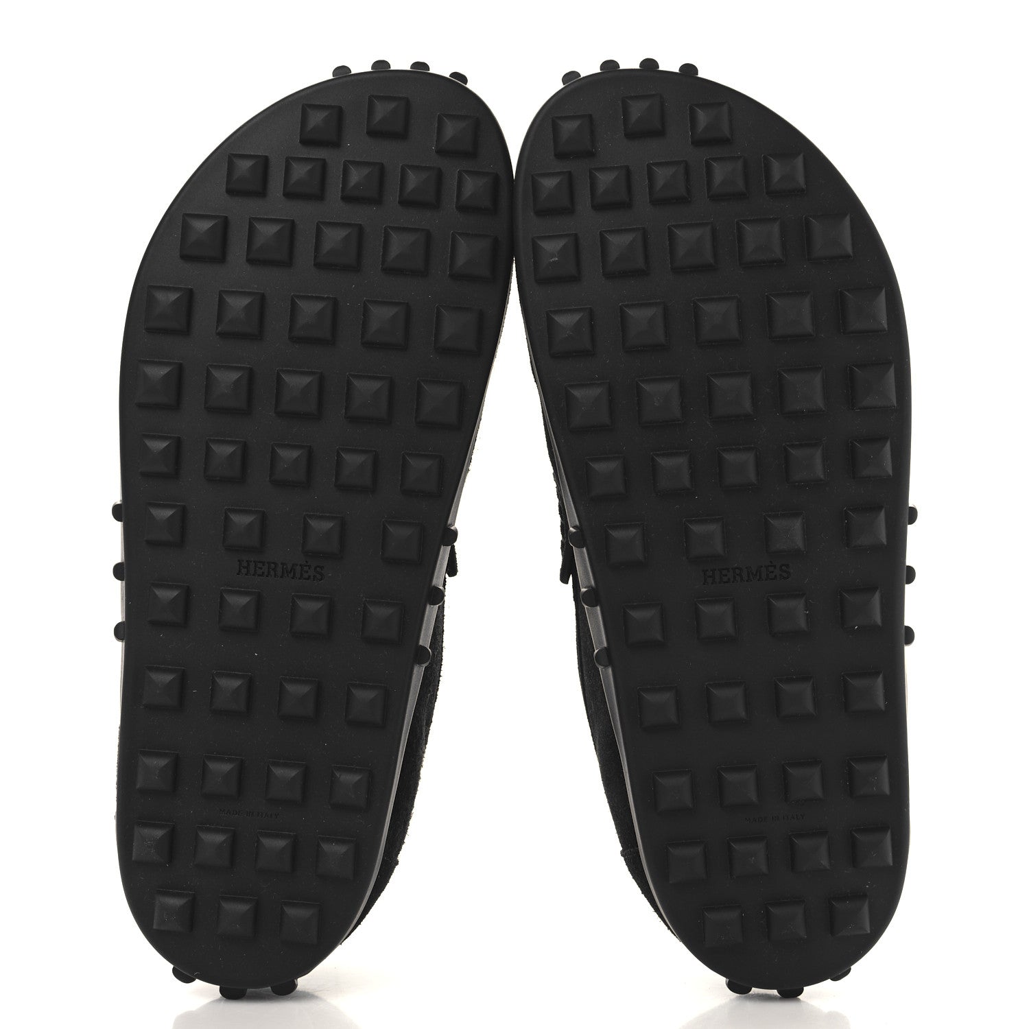 Suede Calfskin Lazy Loafers 37 Black