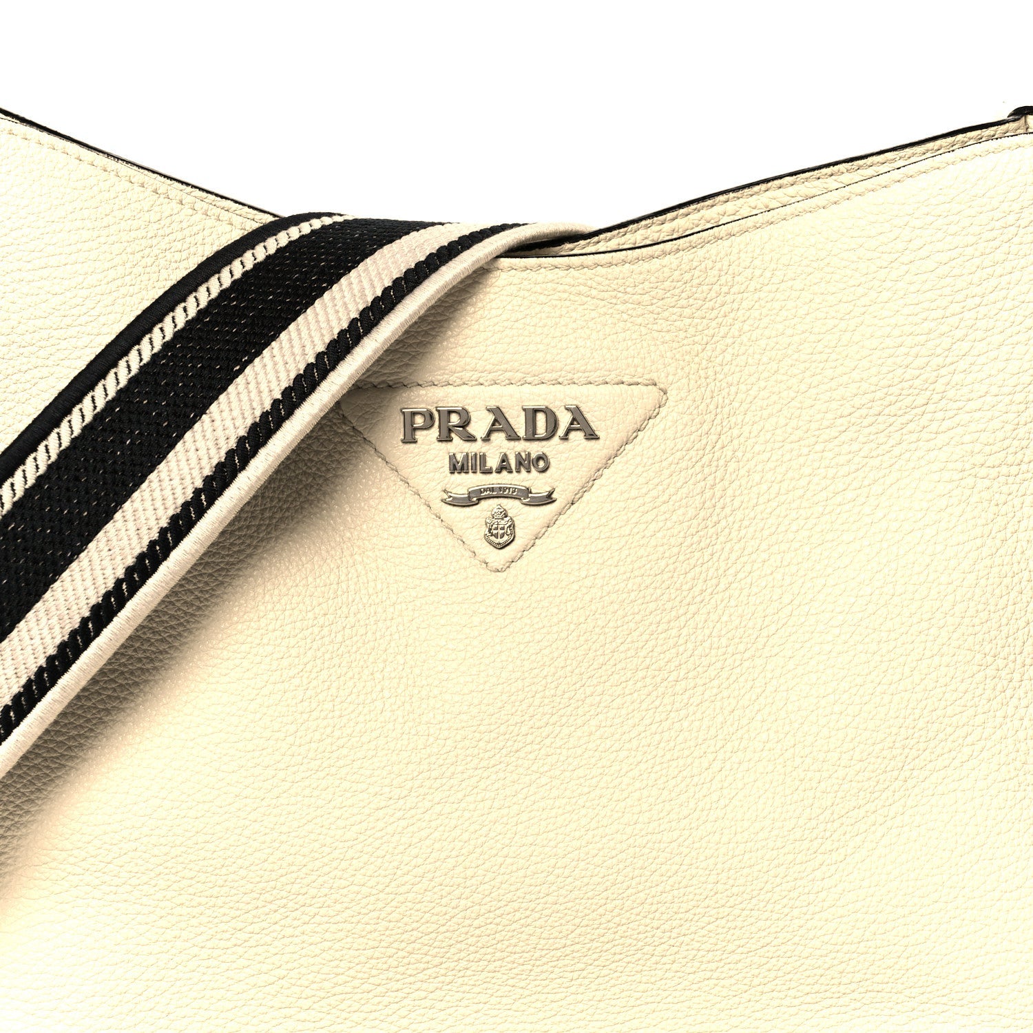 Vitello Daino Soft Hobo Messenger Bag White