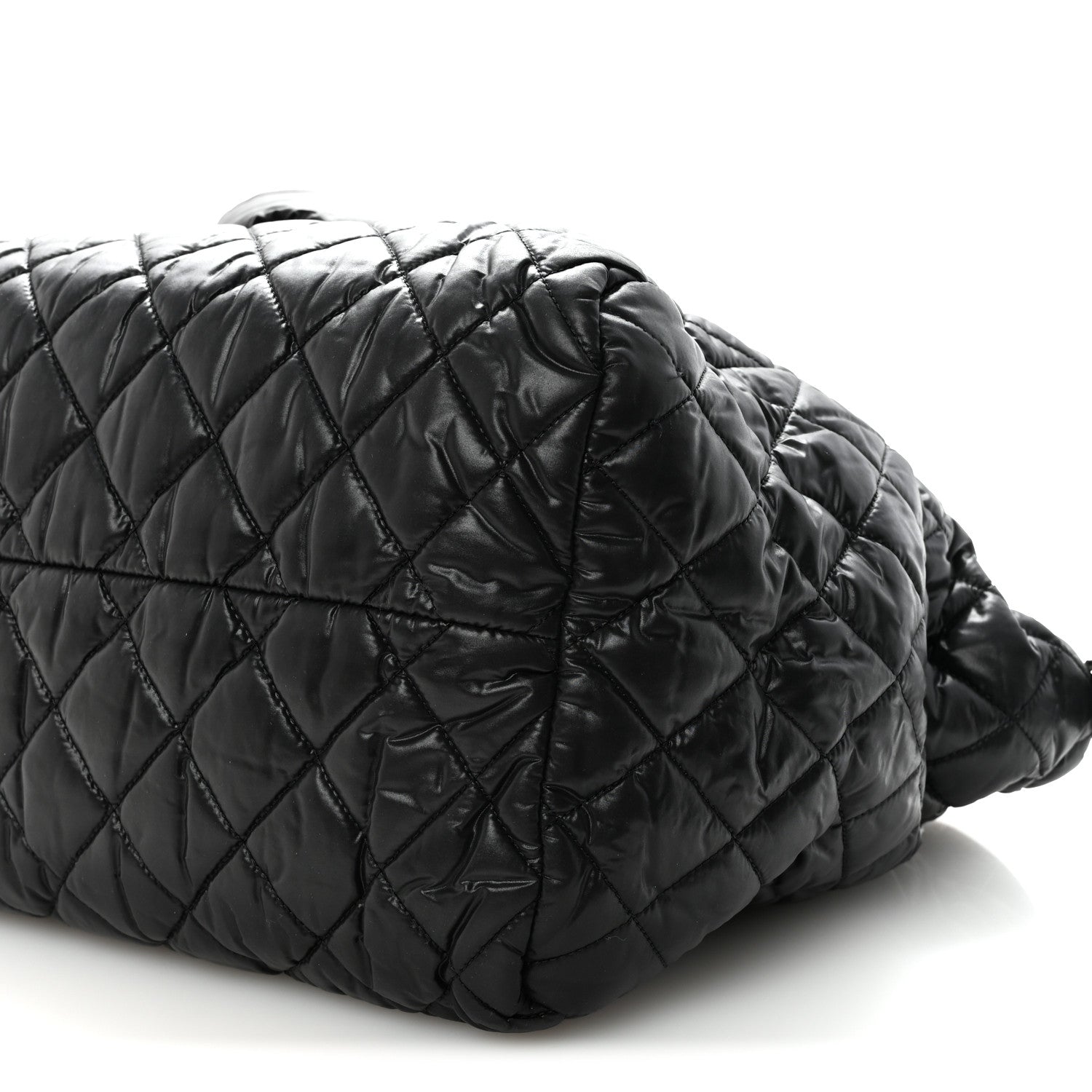 Nylon Quilted Medium Coco Cocoon Tote Black