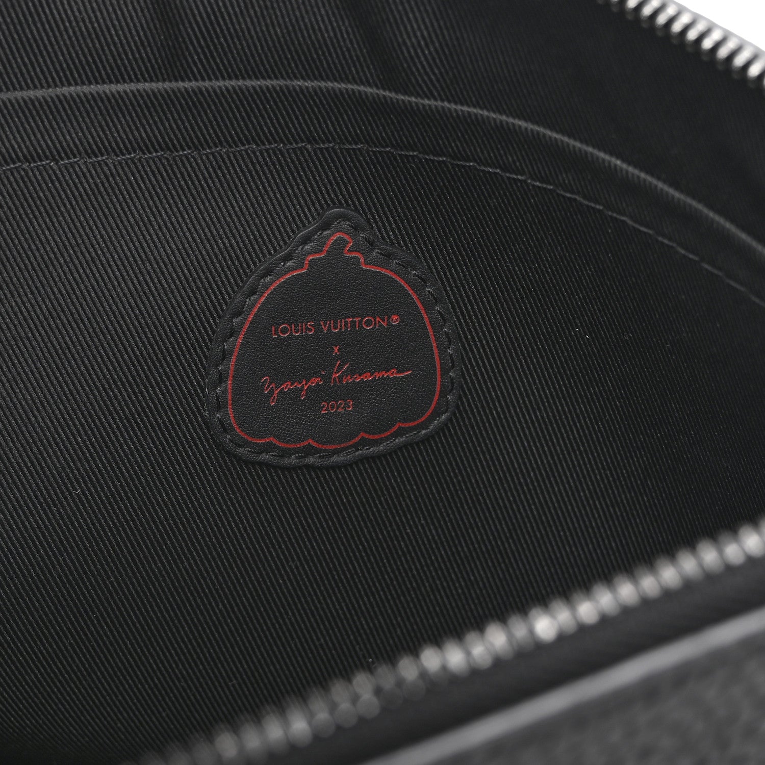 LV X YK Taurillon Monogram Pochette To-Go Black Red