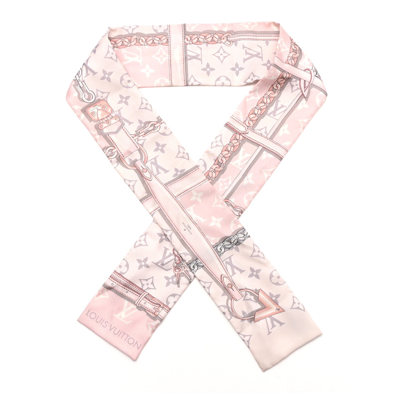 Silk Monogram Confidential Bandeau Light Pink