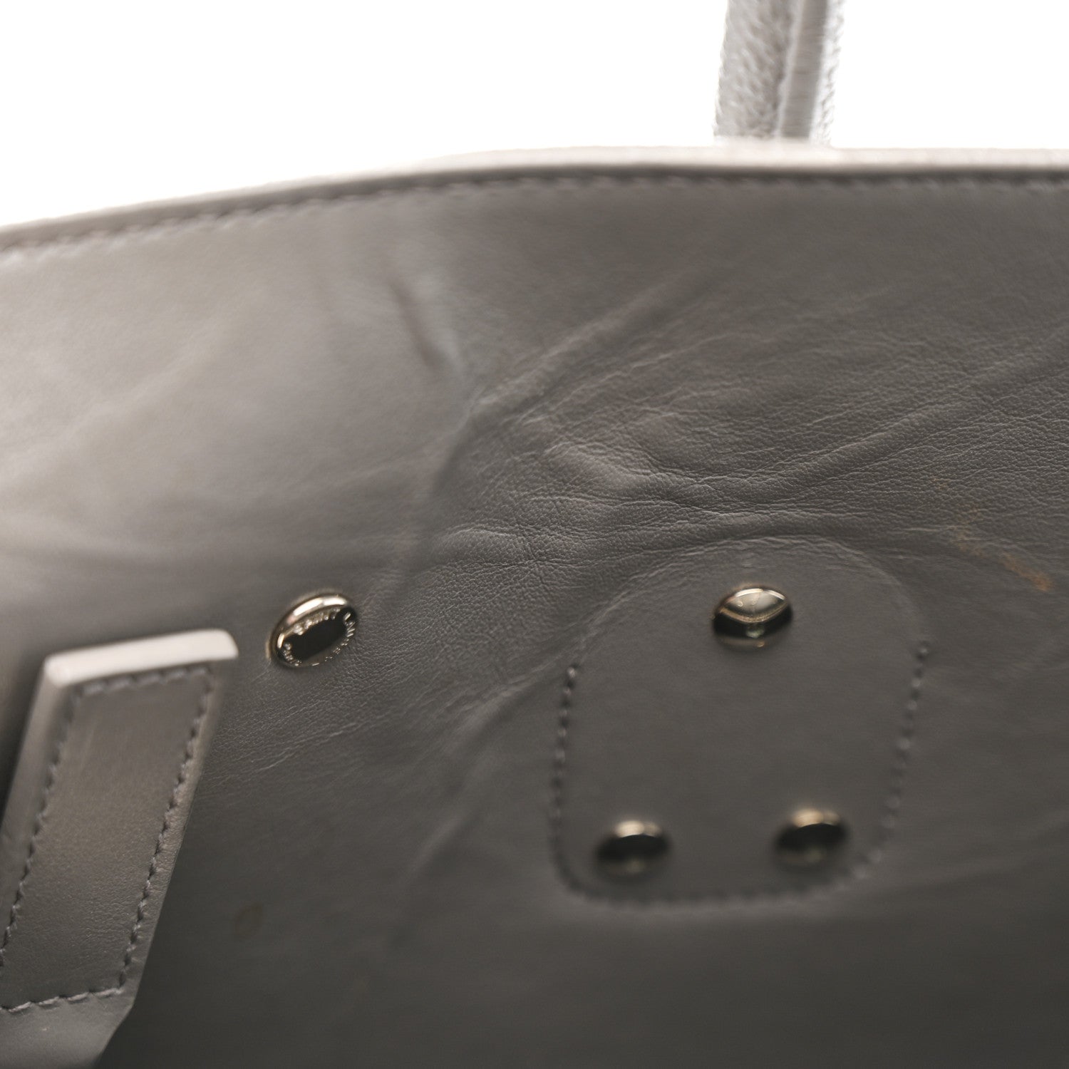 Grained Calfskin Small Sac De Jour Fog