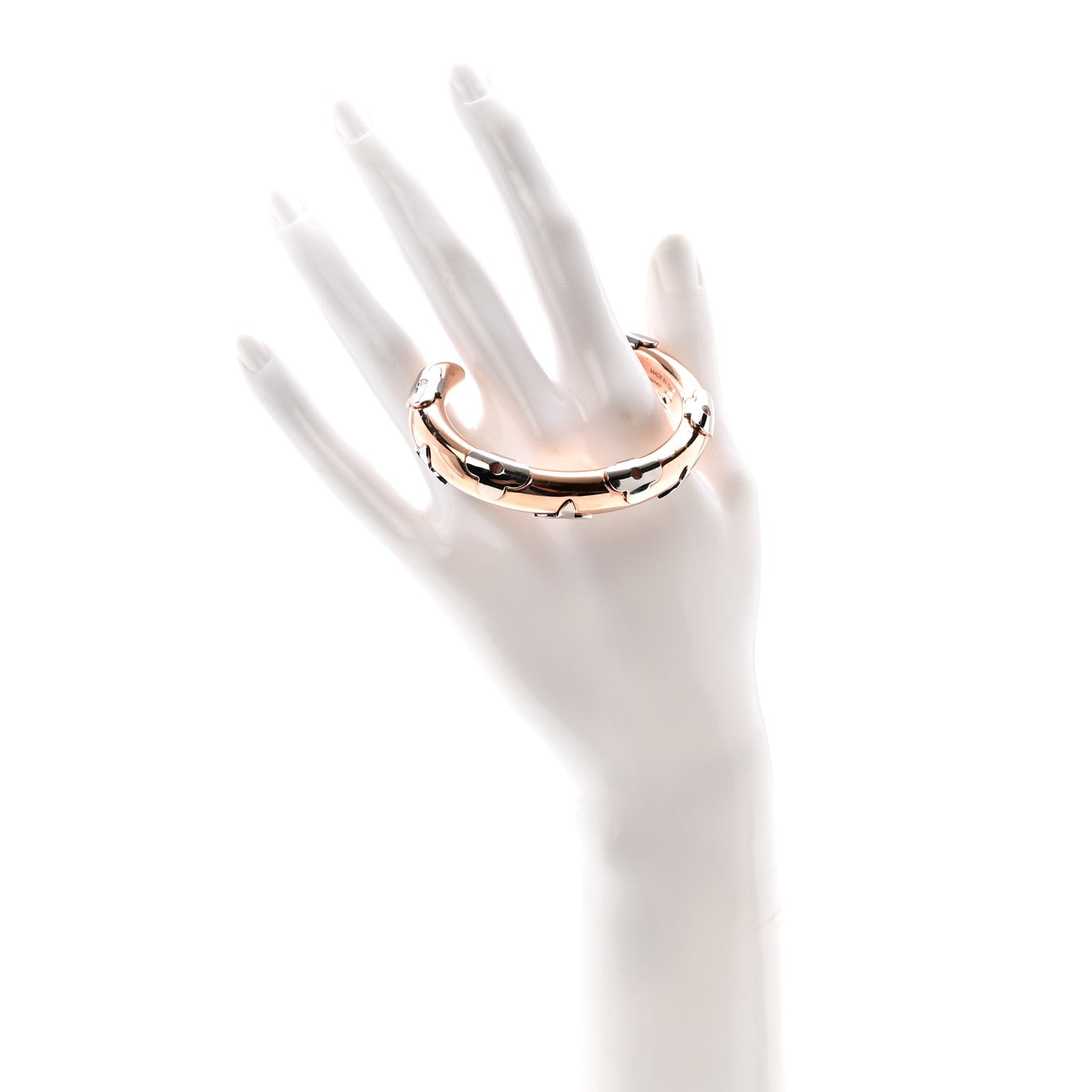 Metal Daily Monogram Bracelet S Rose Gold
