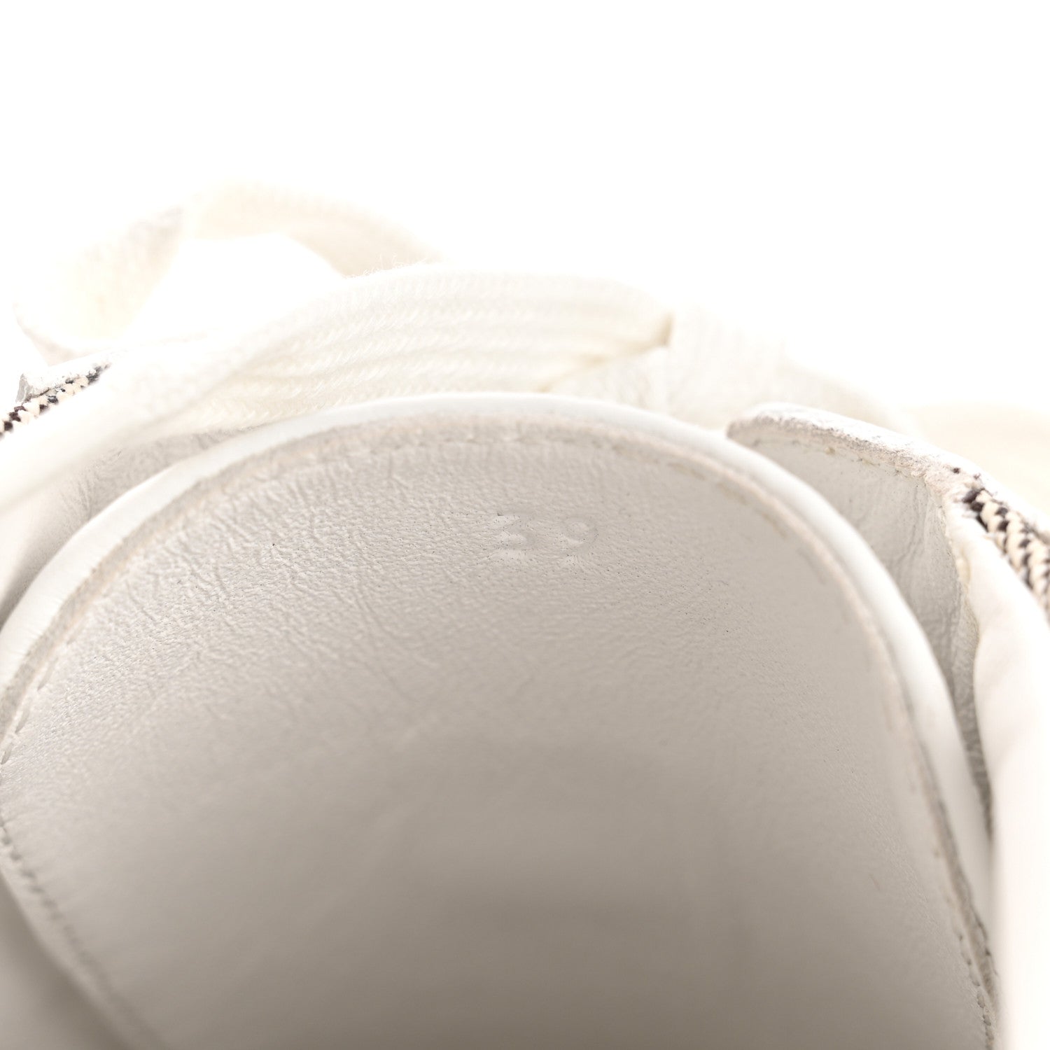 Calfskin H Canvas Keep Mule Sneakers 39 Prunoir White