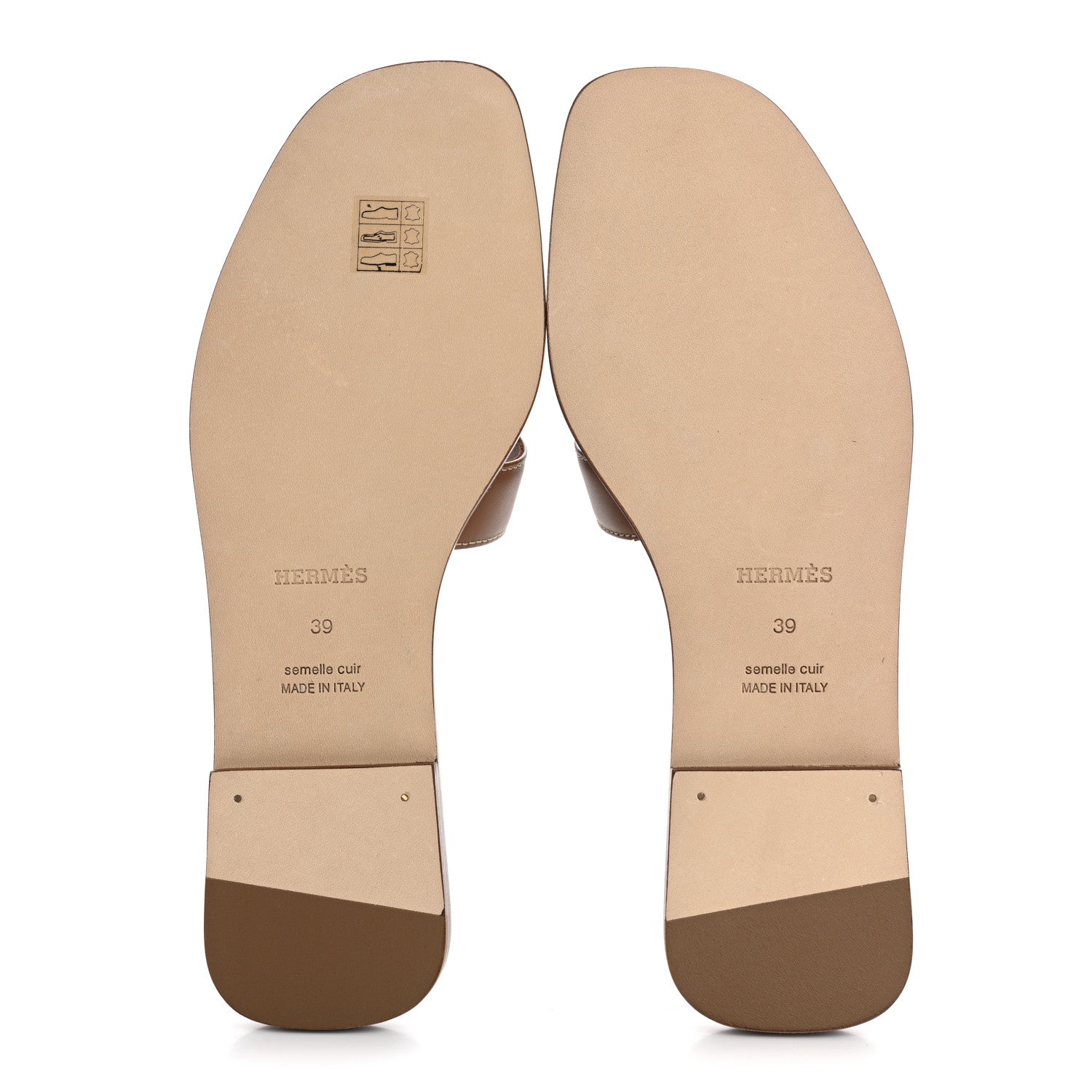 Box Calfskin Oran Sandals 39 Gold
