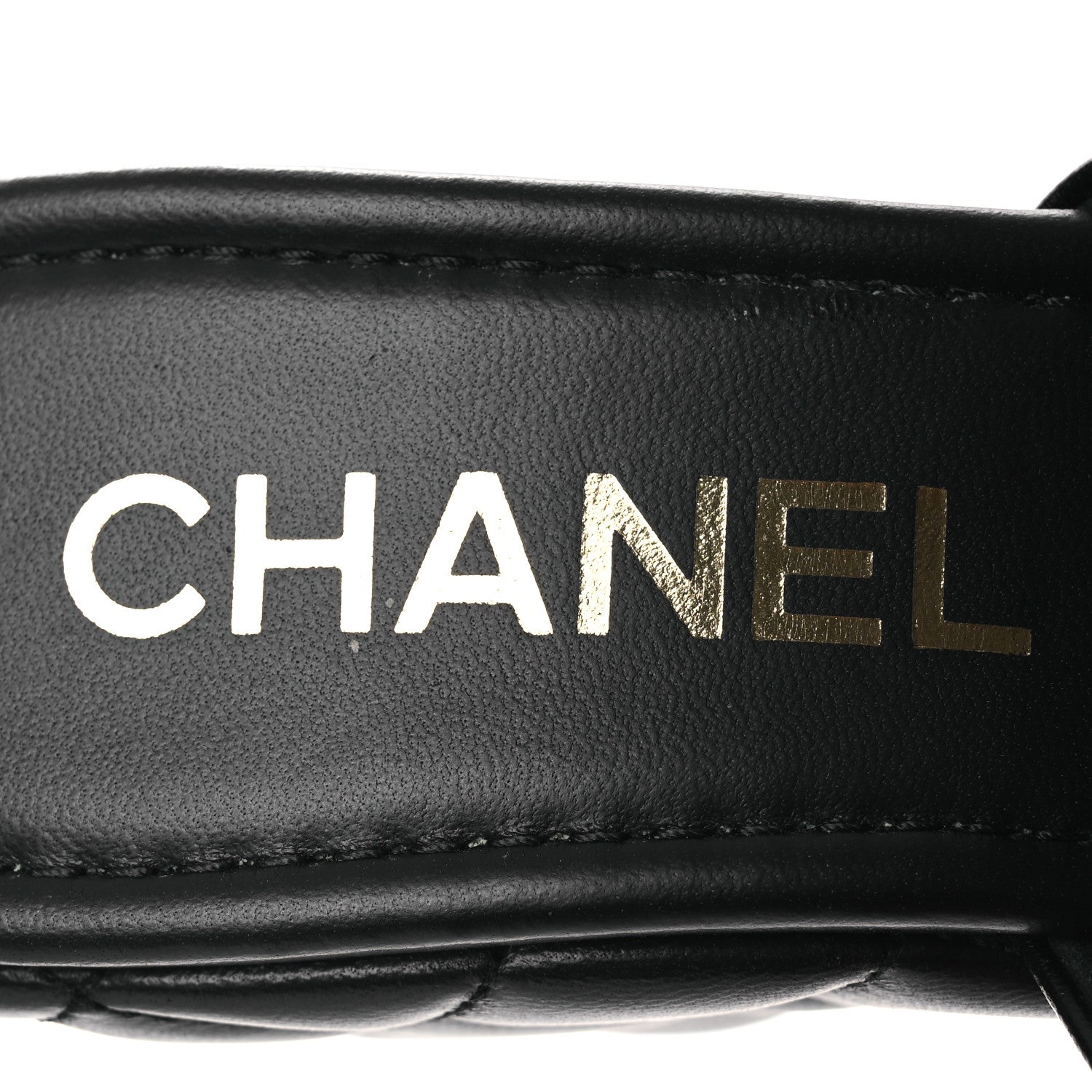 Lambskin Quilted CC Platform Mules 39 Black
