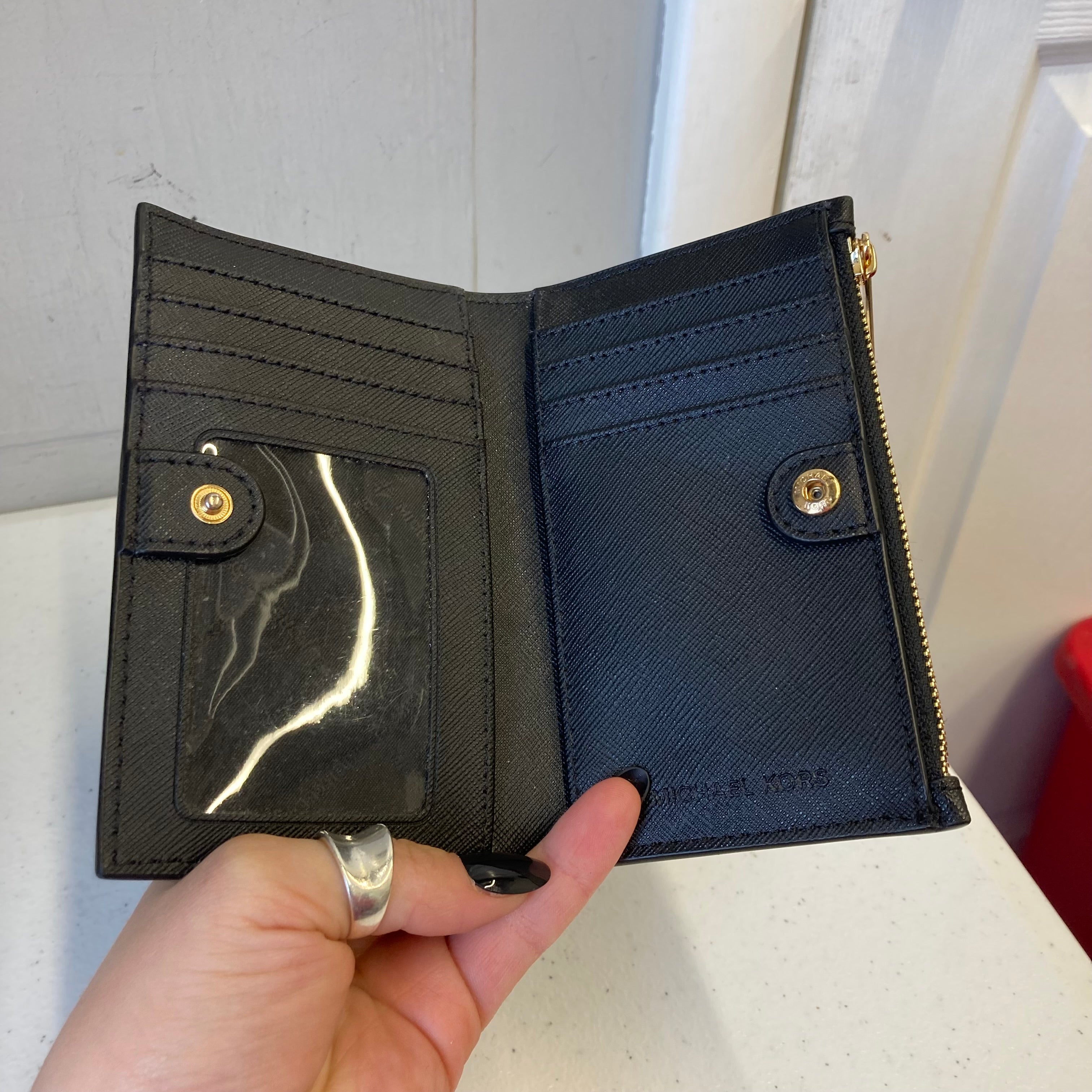 Wallet Designer By Michael Kors In Black, Size:Medium