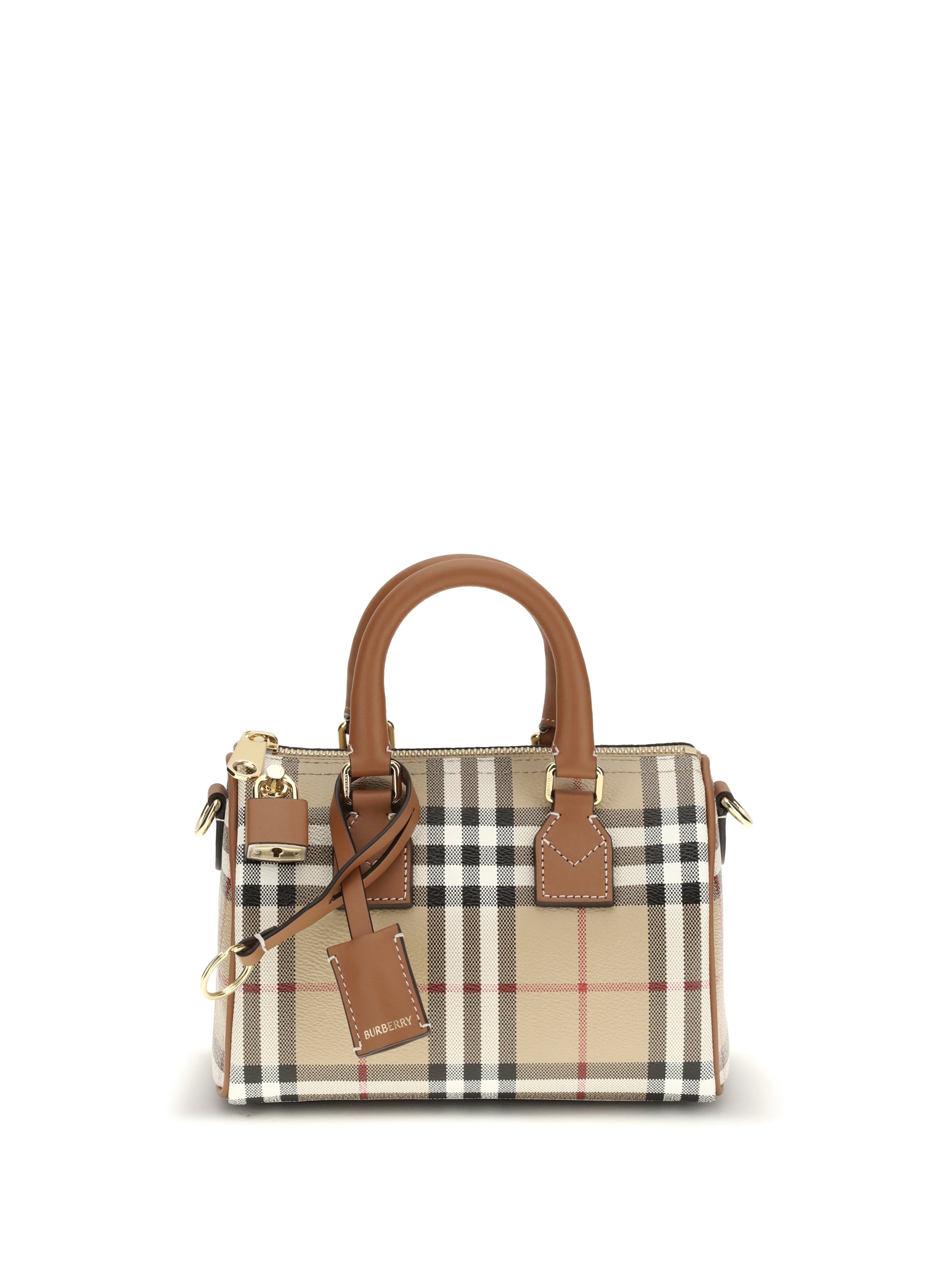 mini check bowling handbag