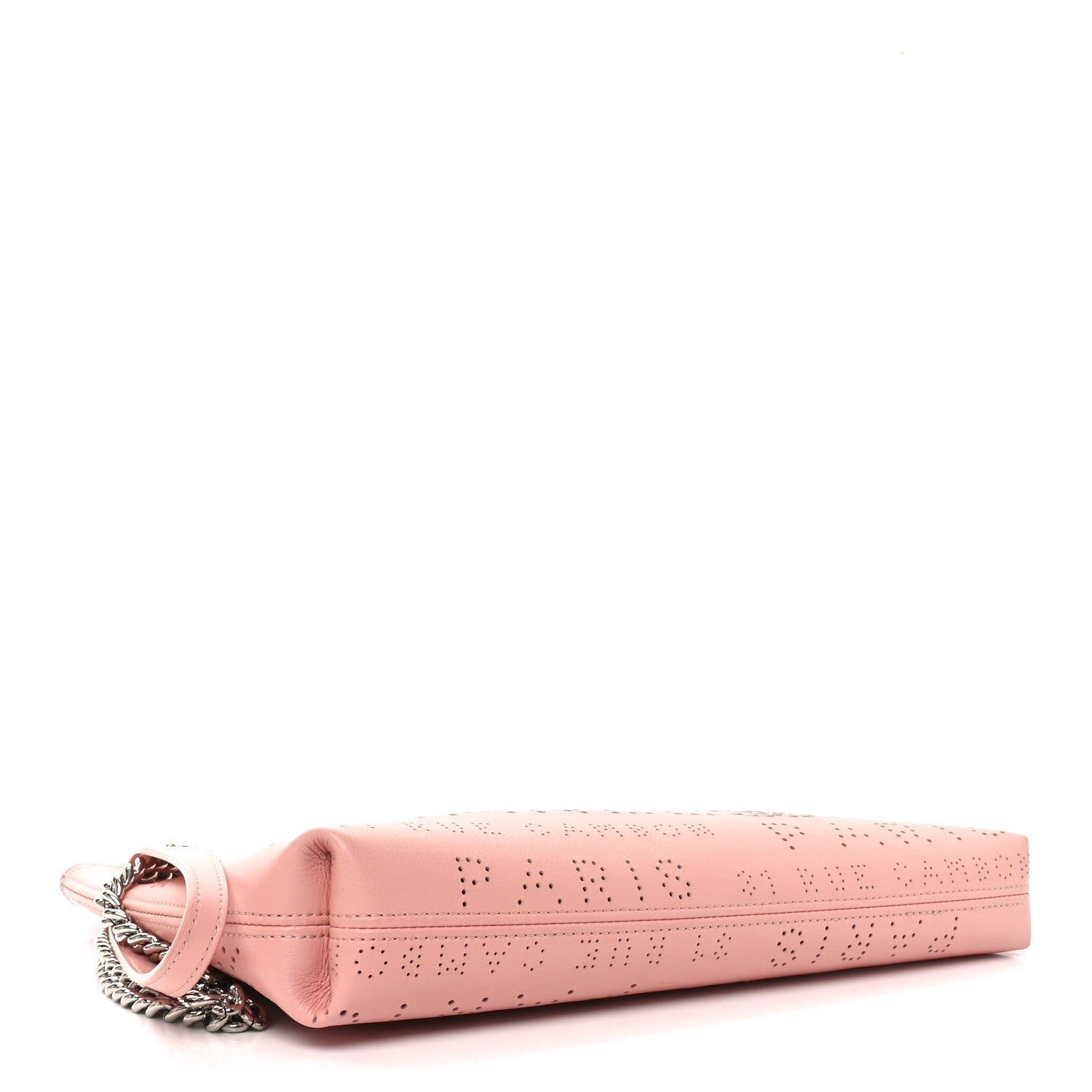Calfskin Eyelets Clutch Pink