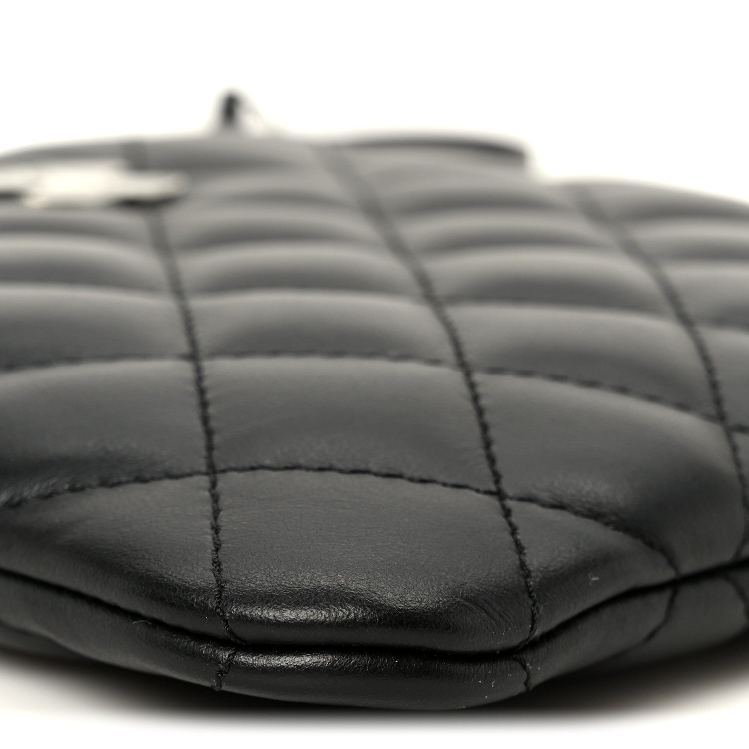 Lambskin Quilted Uniform Crossbody Bag Black