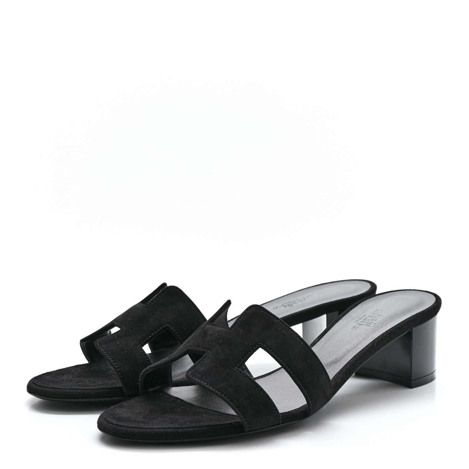 Suede Goatskin Oasis Sandals 38.5 Black