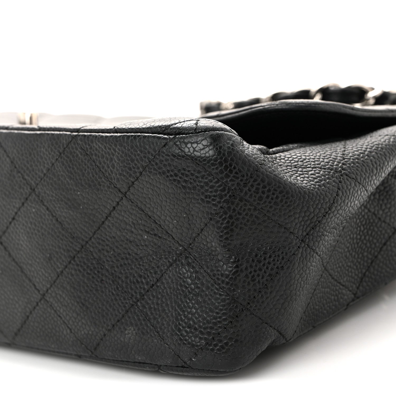Caviar Quilted Jumbo Single Flap Black