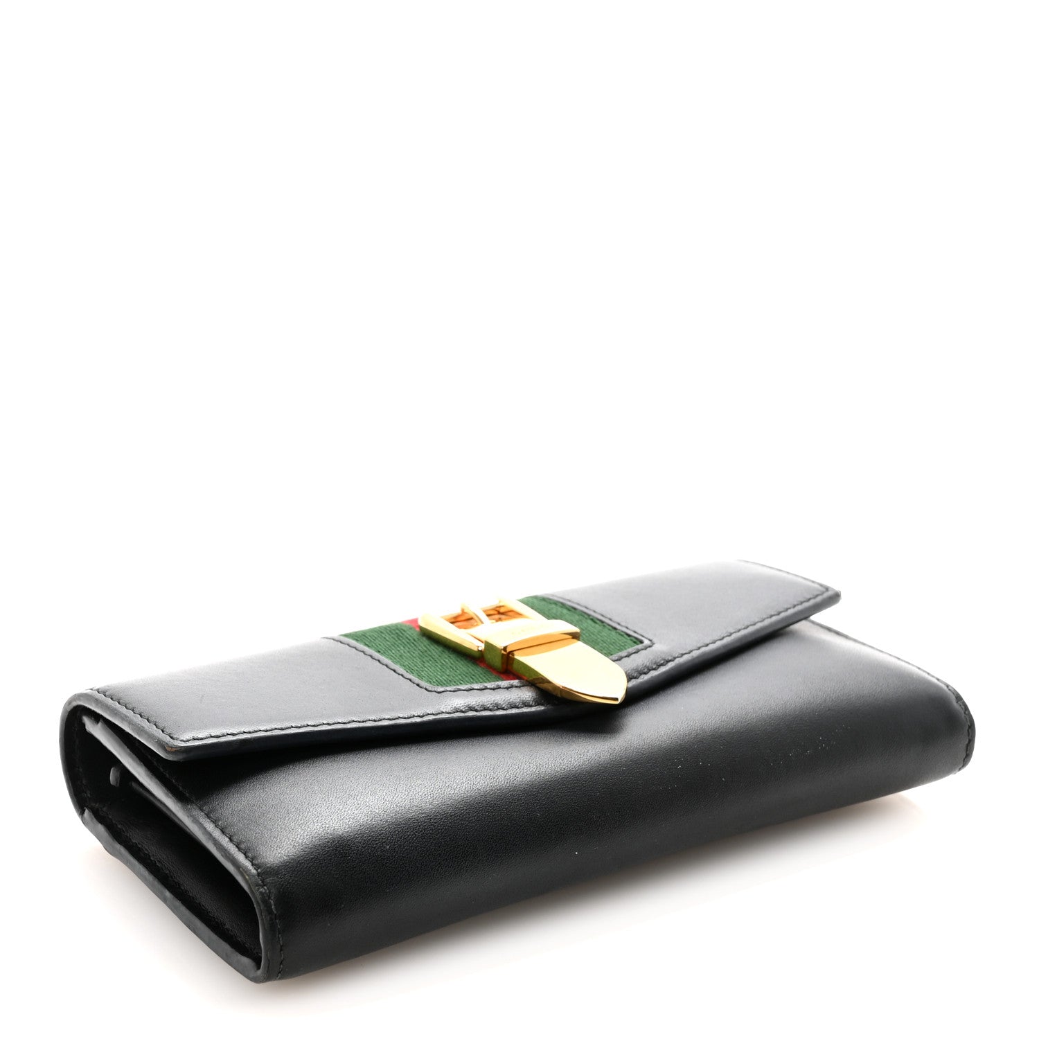 Calfskin Sylvie Continental Wallet Black