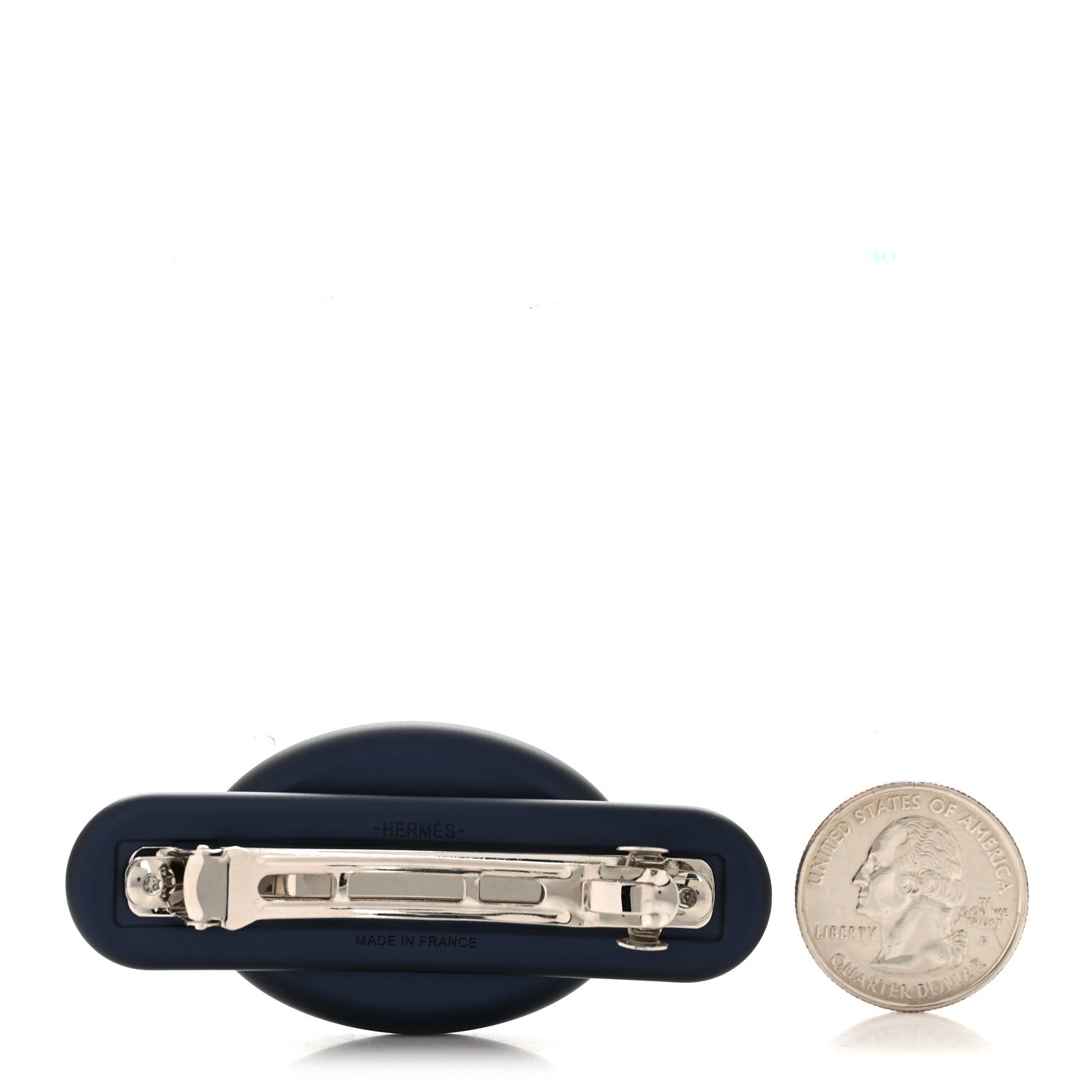 Matte Aluminum Tri Maillon PM Hair Clip Navy
