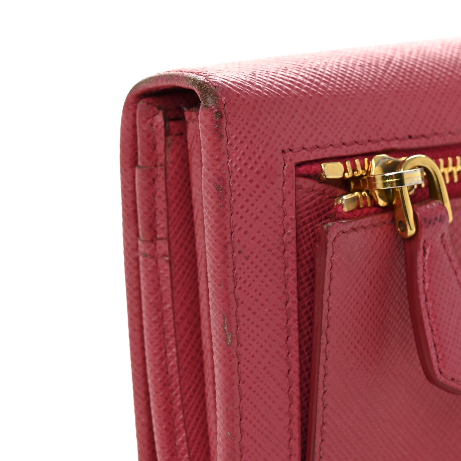 Saffiano Metal Continental Flap Wallet Peonia