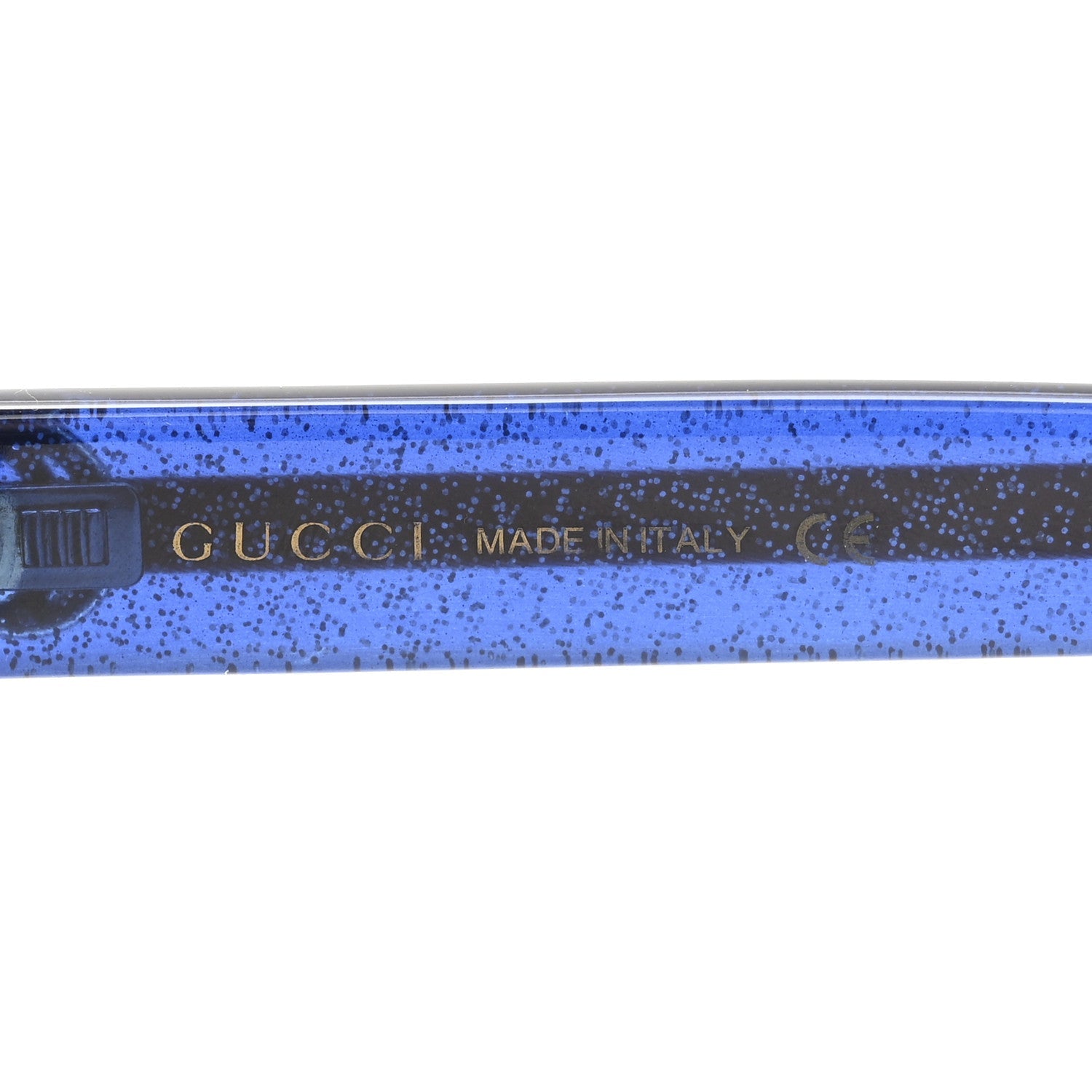 Acetate Square Frame Web Glitter Sunglasses GG0036S Brown Blue