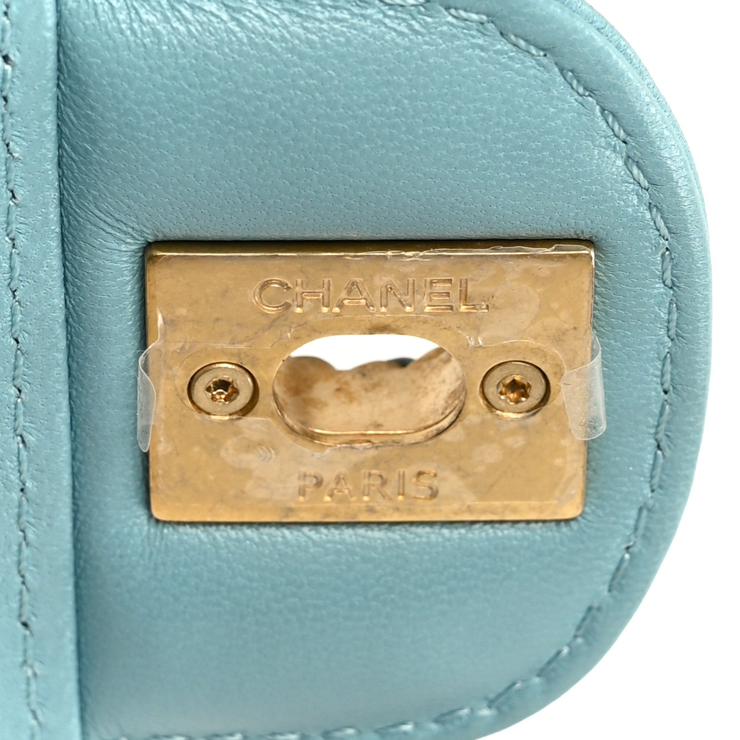 Lambskin Quilted Mini Strass On Top Flap Blue