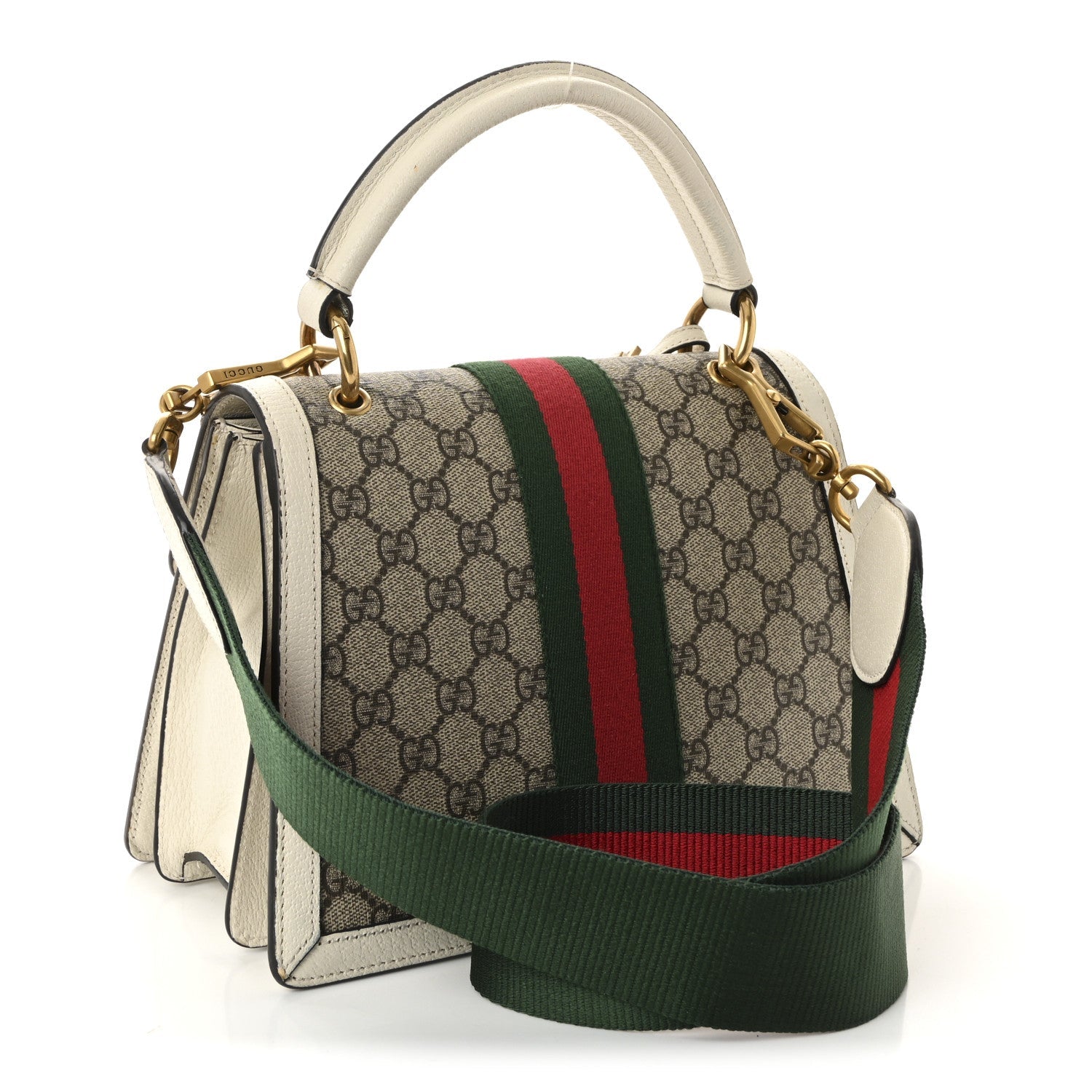 GG Supreme Monogram Small Queen Margaret Top Handle Bag White
