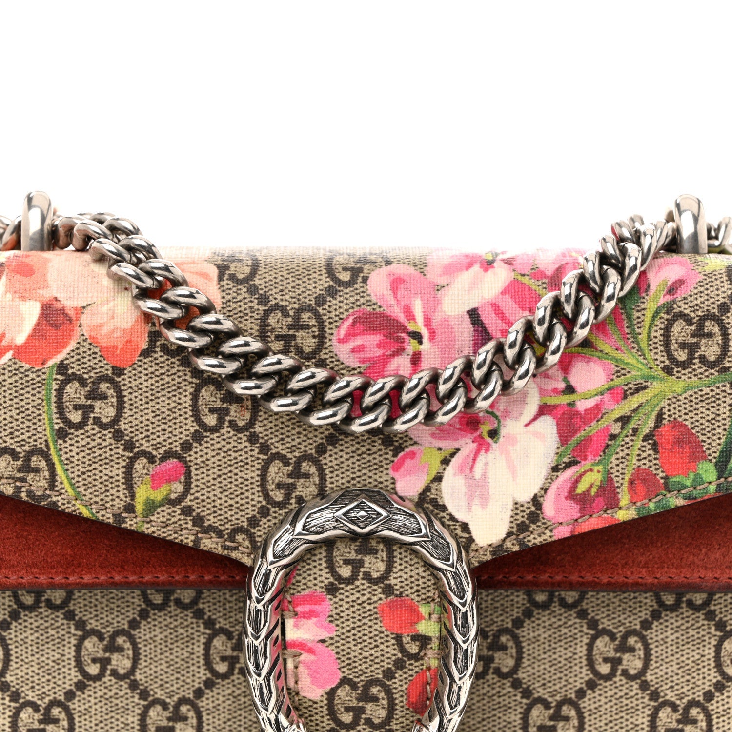 GG Supreme Monogram Blooms Mini Dionysus Shoulder Bag Beige Multicolor Dry Rose