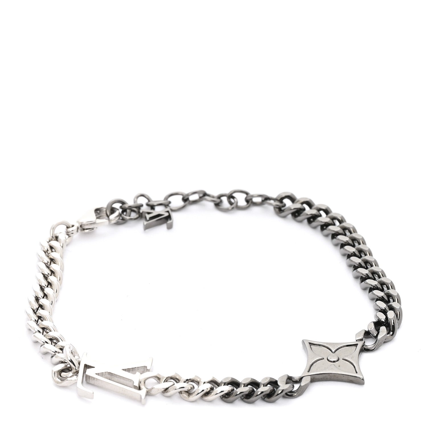 Brass LV Instinct Bracelet Silver