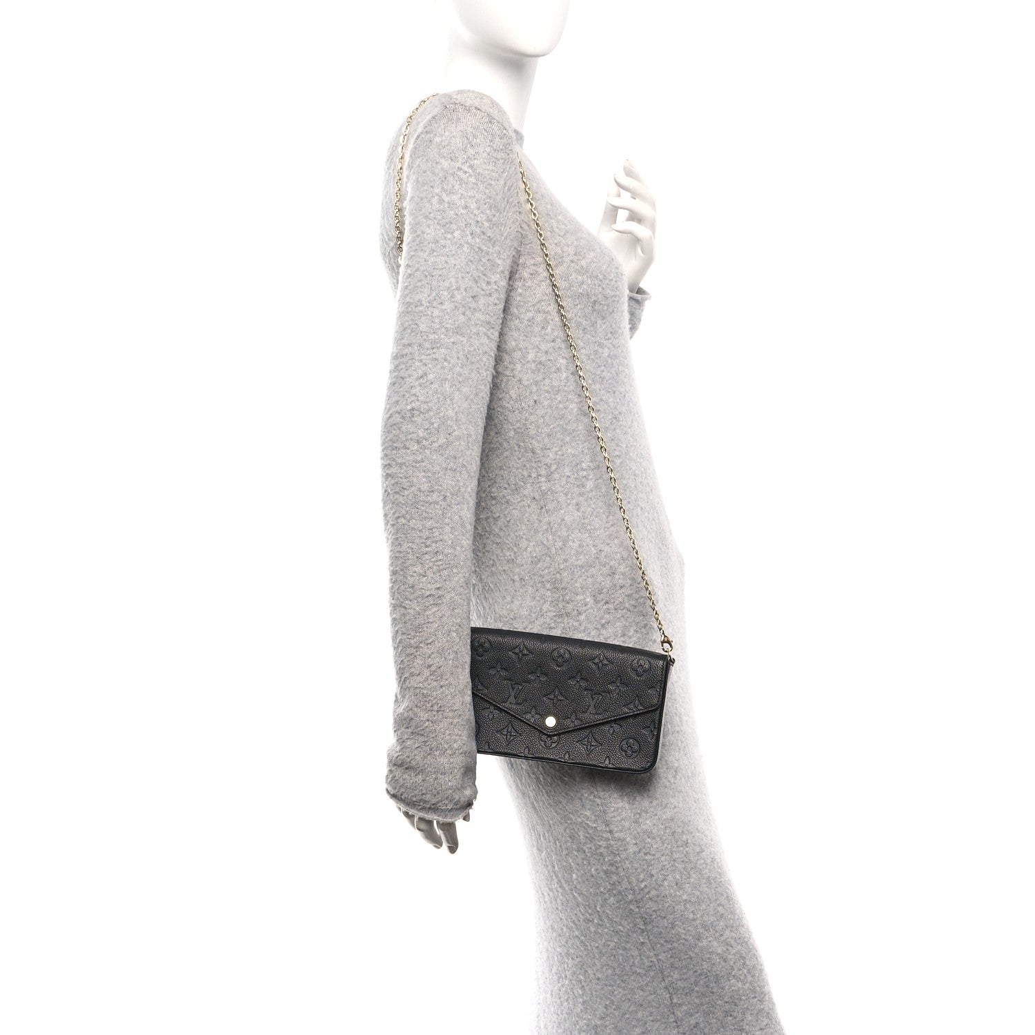 Empreinte Pochette Felicie Chain Wallet Black