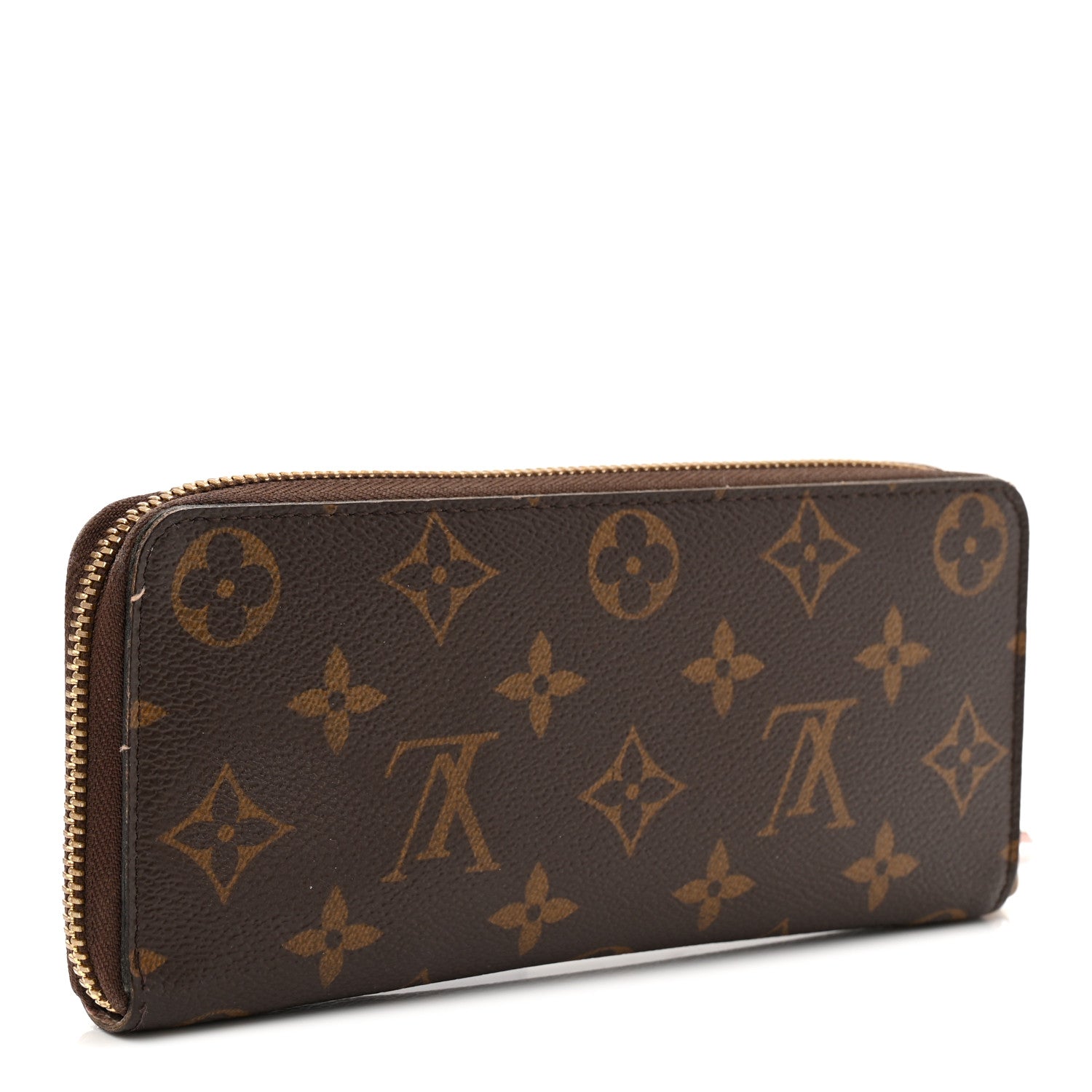 Monogram Clemence Wallet Rose Ballerine