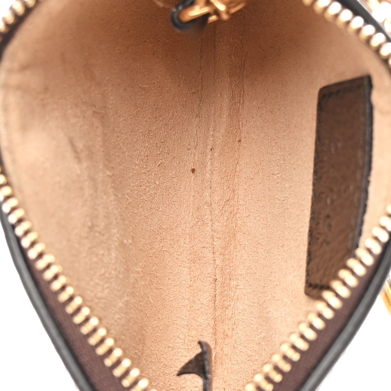 Monogram Jumbo GG Textured Dollar Calfskin Ophidia Key Case Camel Ebony New Acero