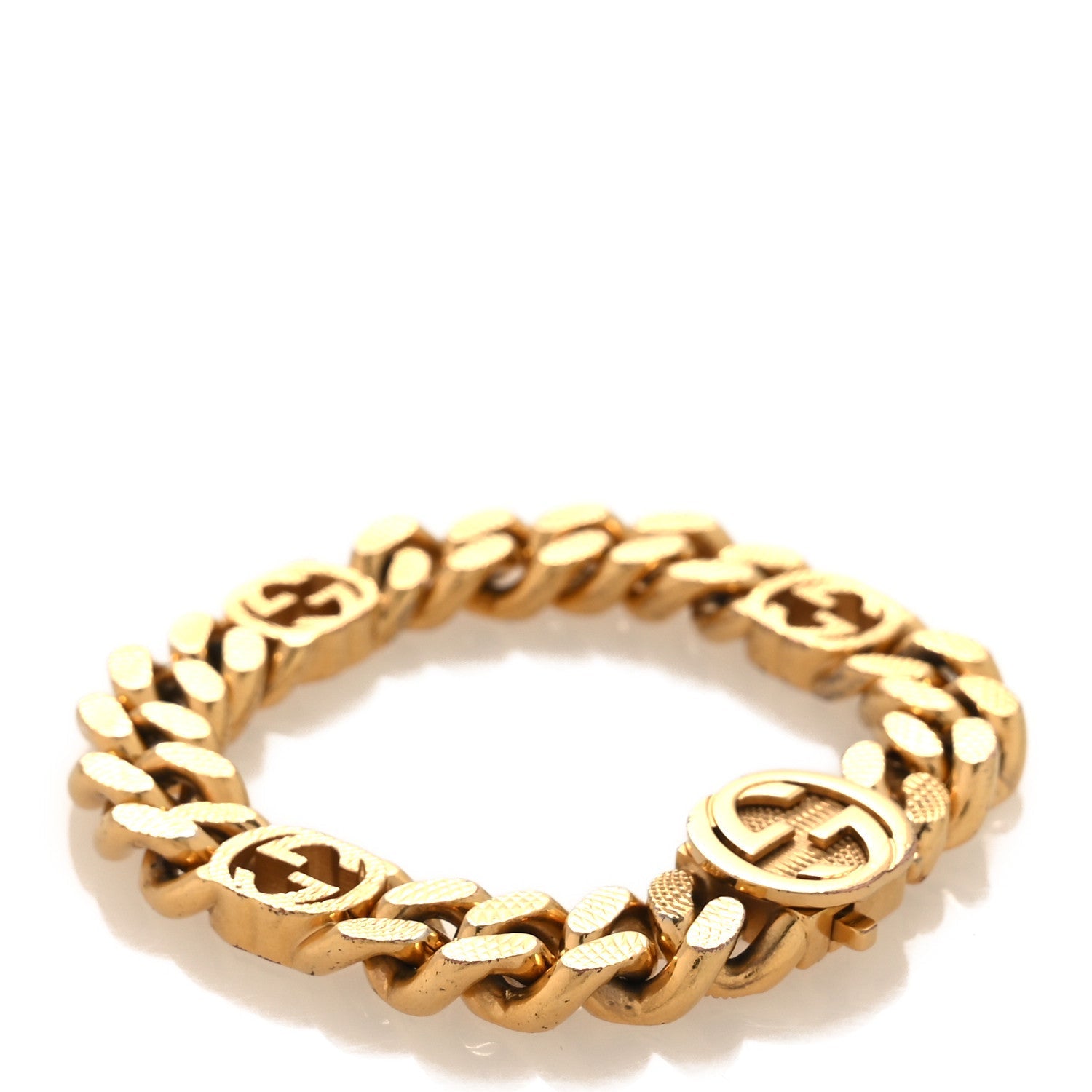 Interlocking G Curb Chain Bracelet S Gold