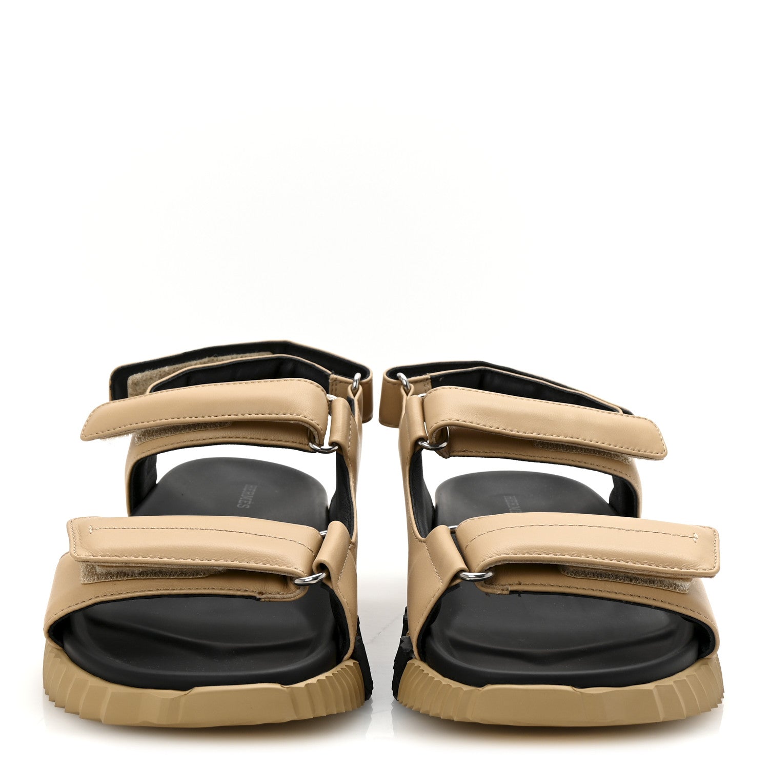 Lambskin Junior Womens Sandals 39 Beige Black