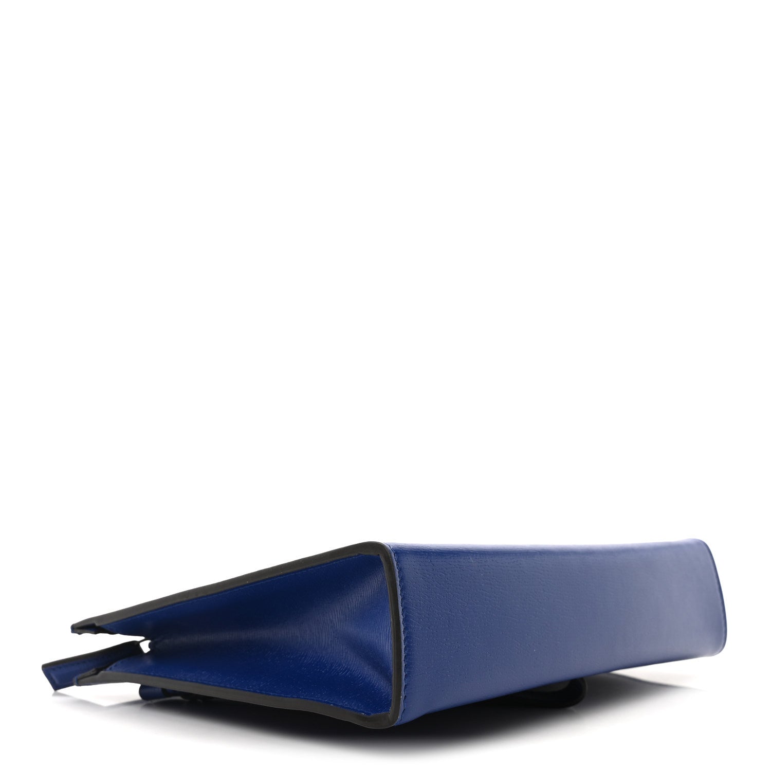 New Shanghai Calfskin Interlocking G Logo Wristlet Pouch Cobalt Blue Orange