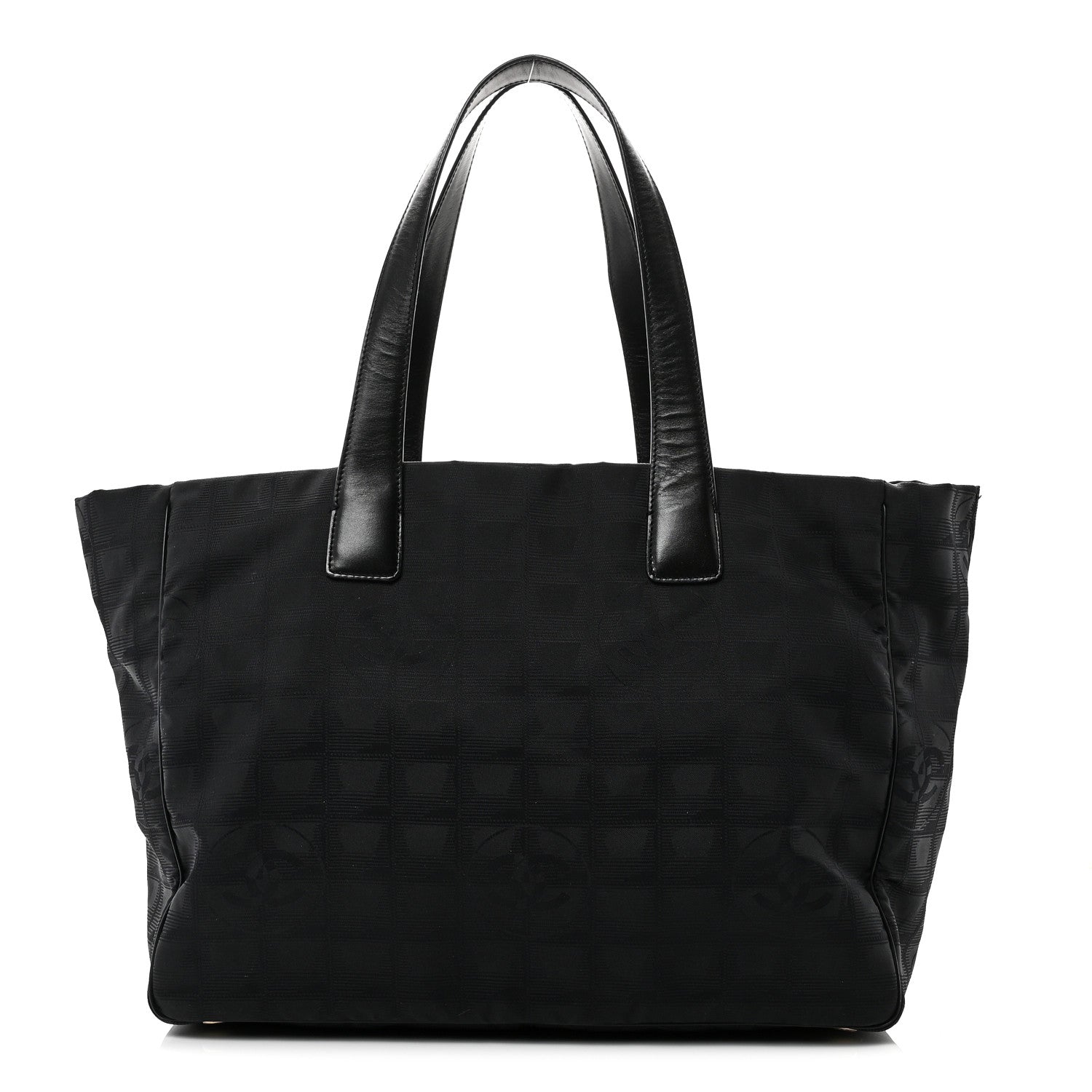 Nylon Large Travel Tote Black