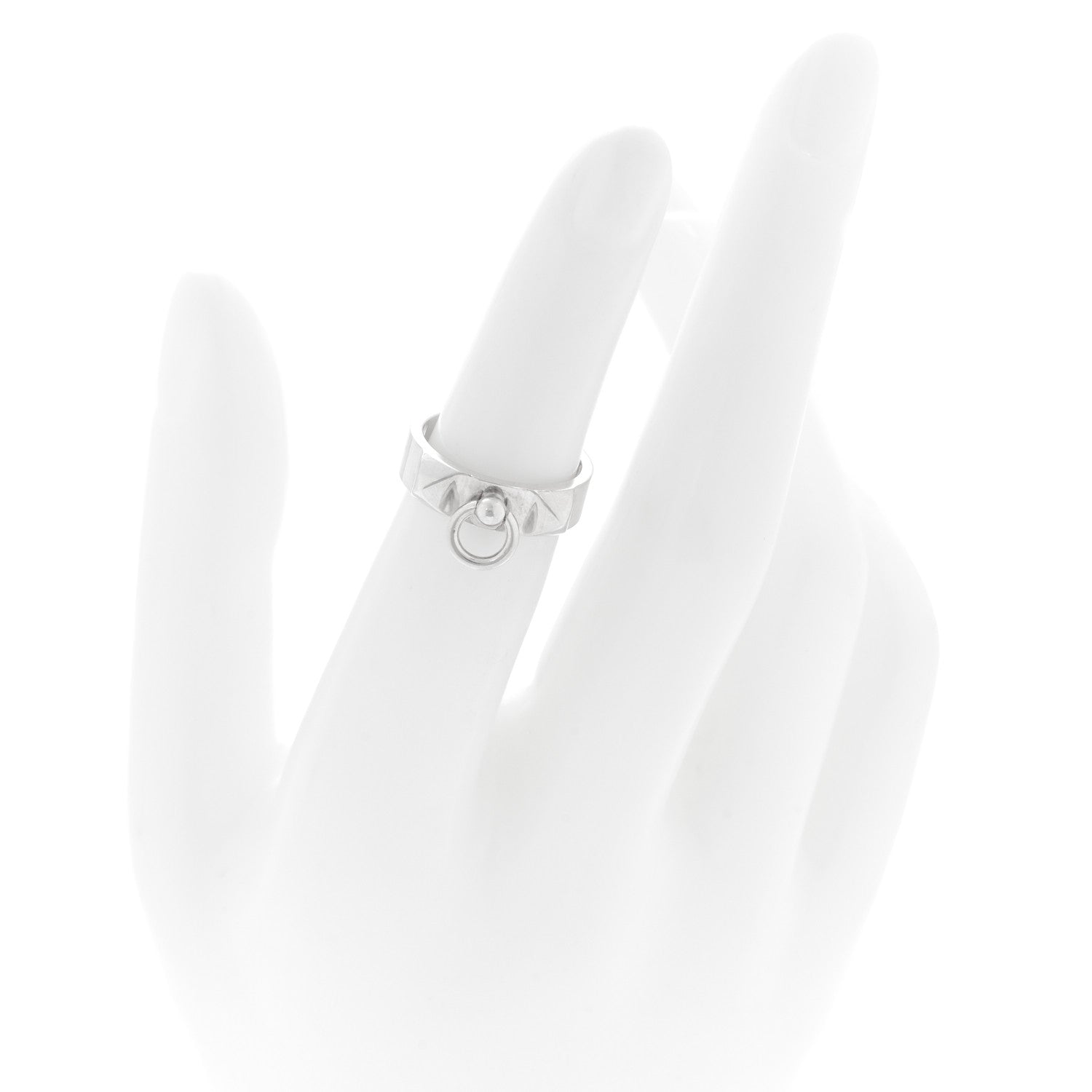 Sterling Silver PM Collier De Chien Ring 48 4.5