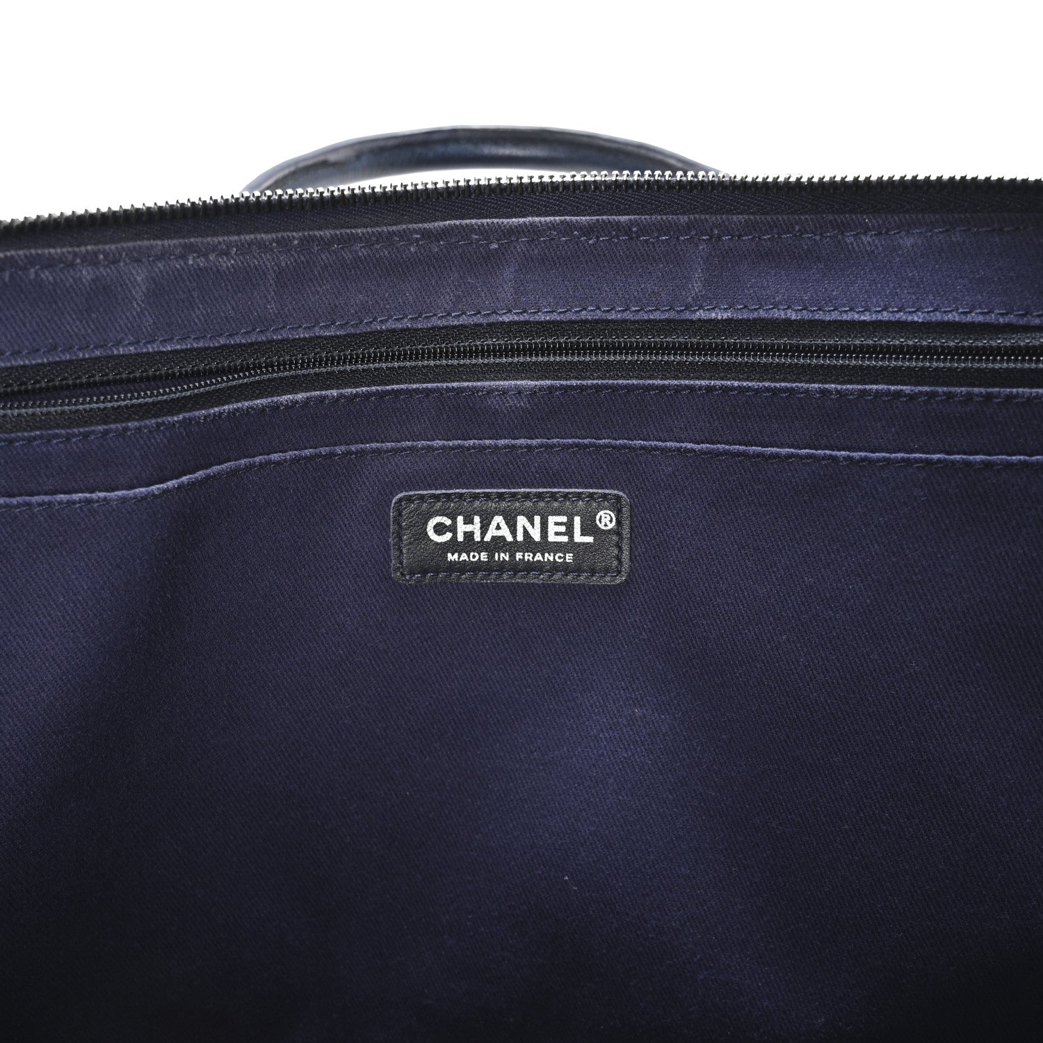 Grained Vegetal Calfskin Urban Shopping Tote Blue