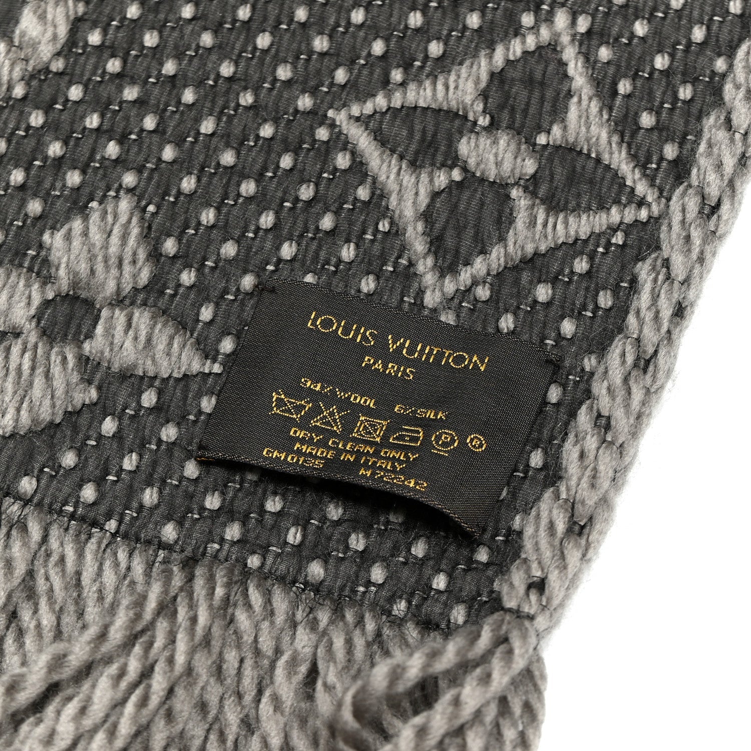 Wool Silk Logomania Scarf Verone