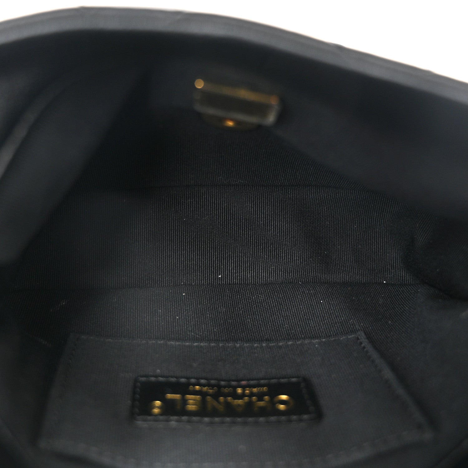 Lambskin Quilted Mini Lacquered Chain Flap Black