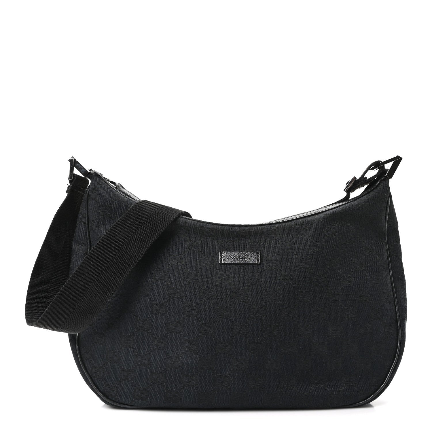 Monogram Medium Half Moon Hobo Black