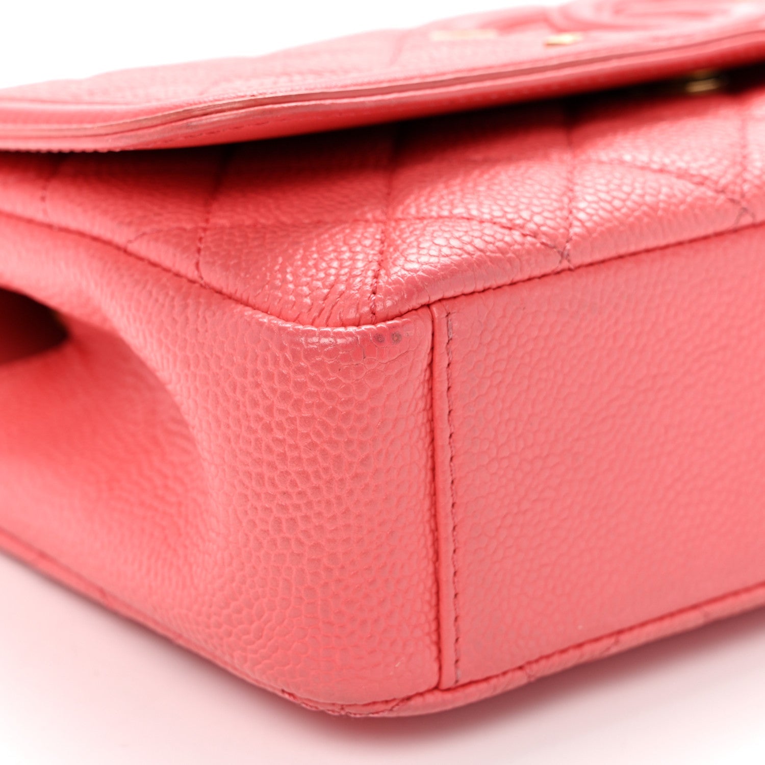 Caviar Quilted Small CC Filigree Flap Pink