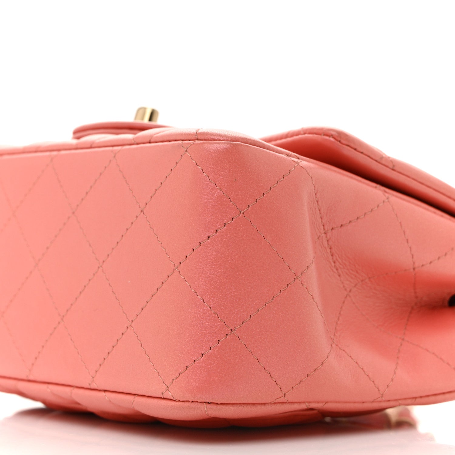Lambskin Quilted Mini Square Flap Pink