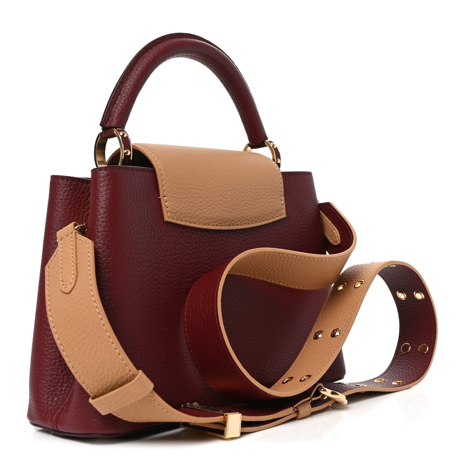 Taurillon Belted Capucines BB Bordeaux Arizona