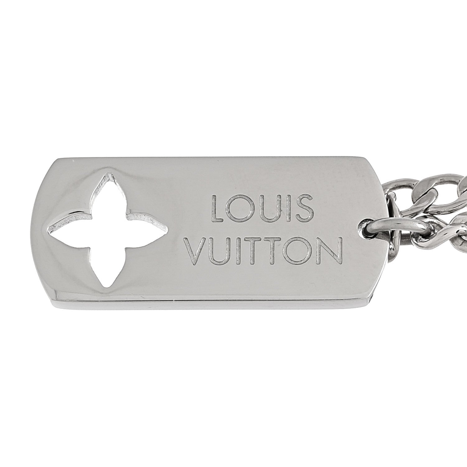 Monogram LV Double Chain Bracelet Silver