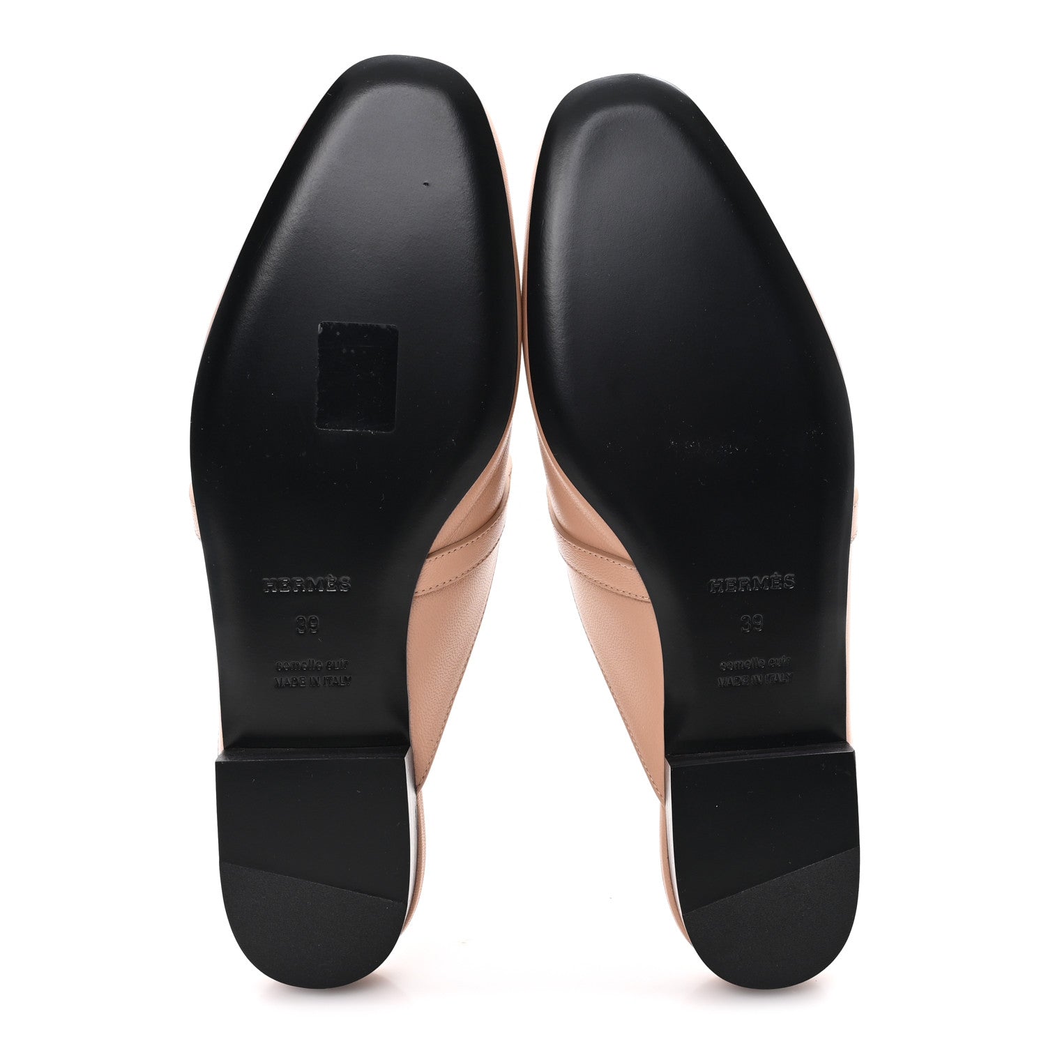 Calfskin Oz Mules 39 Beige Nude