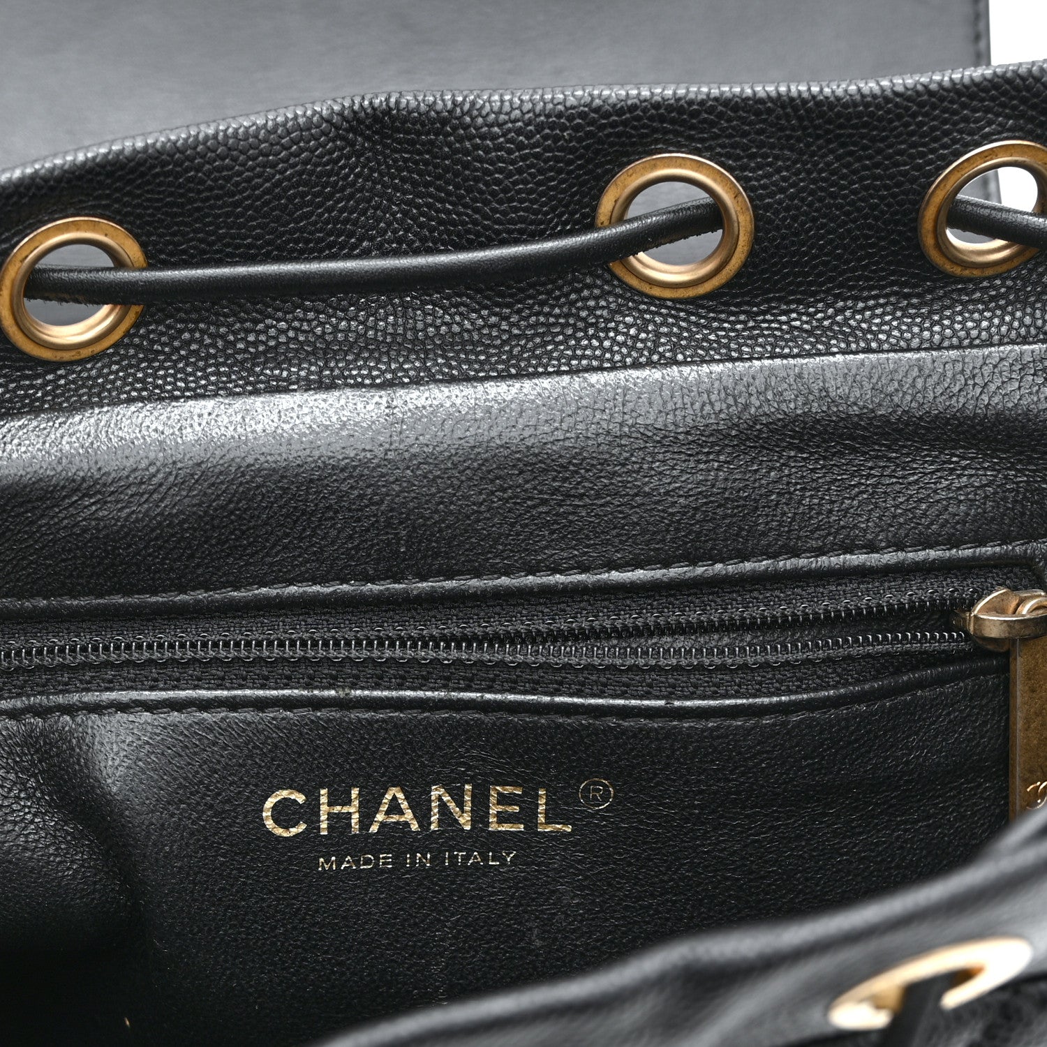 Caviar Quilted Small Filigree Backpack Black