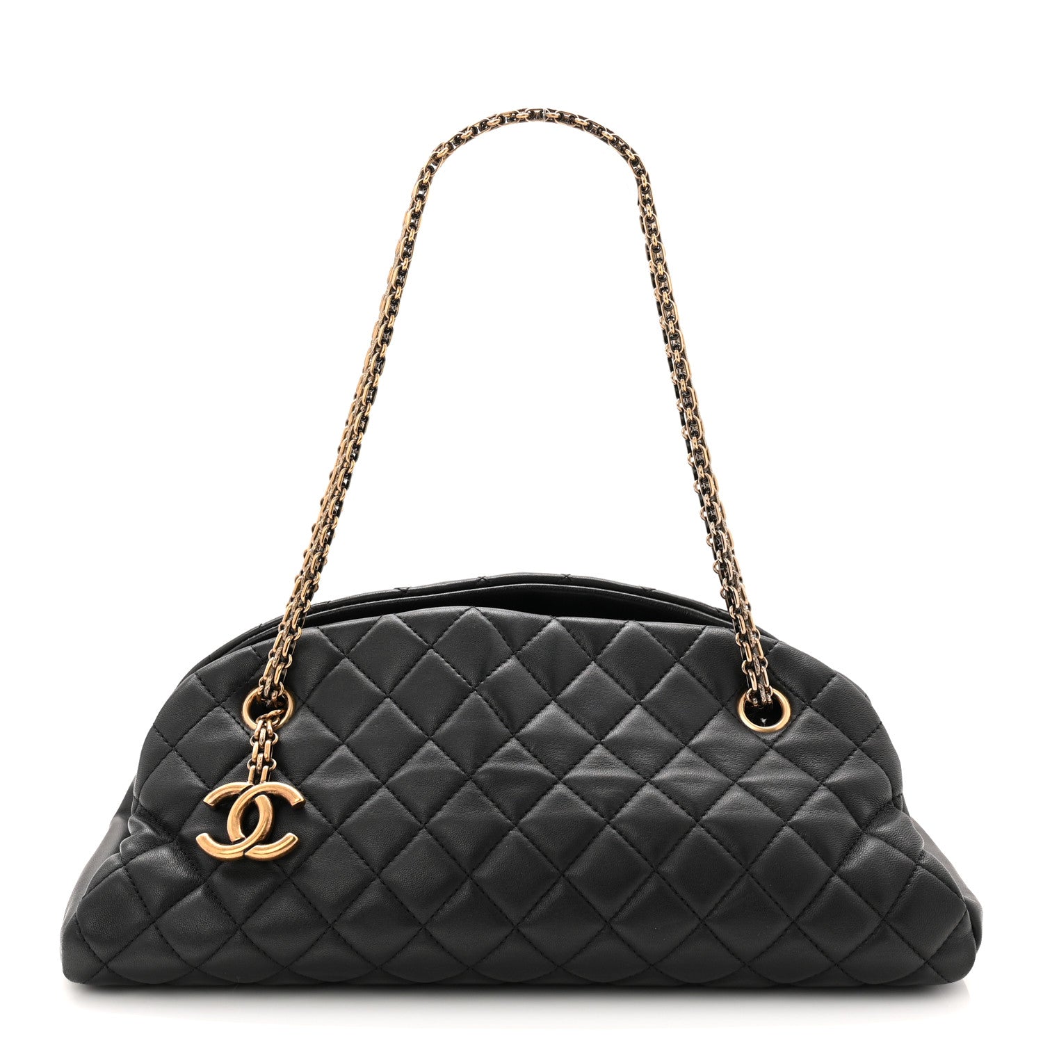 Lambskin Quilted Medium Just Mademoiselle Black