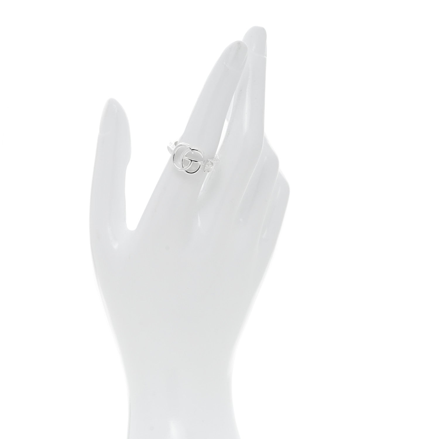 Sterling Silver GG Marmont Key Motif Ring 53 6.5