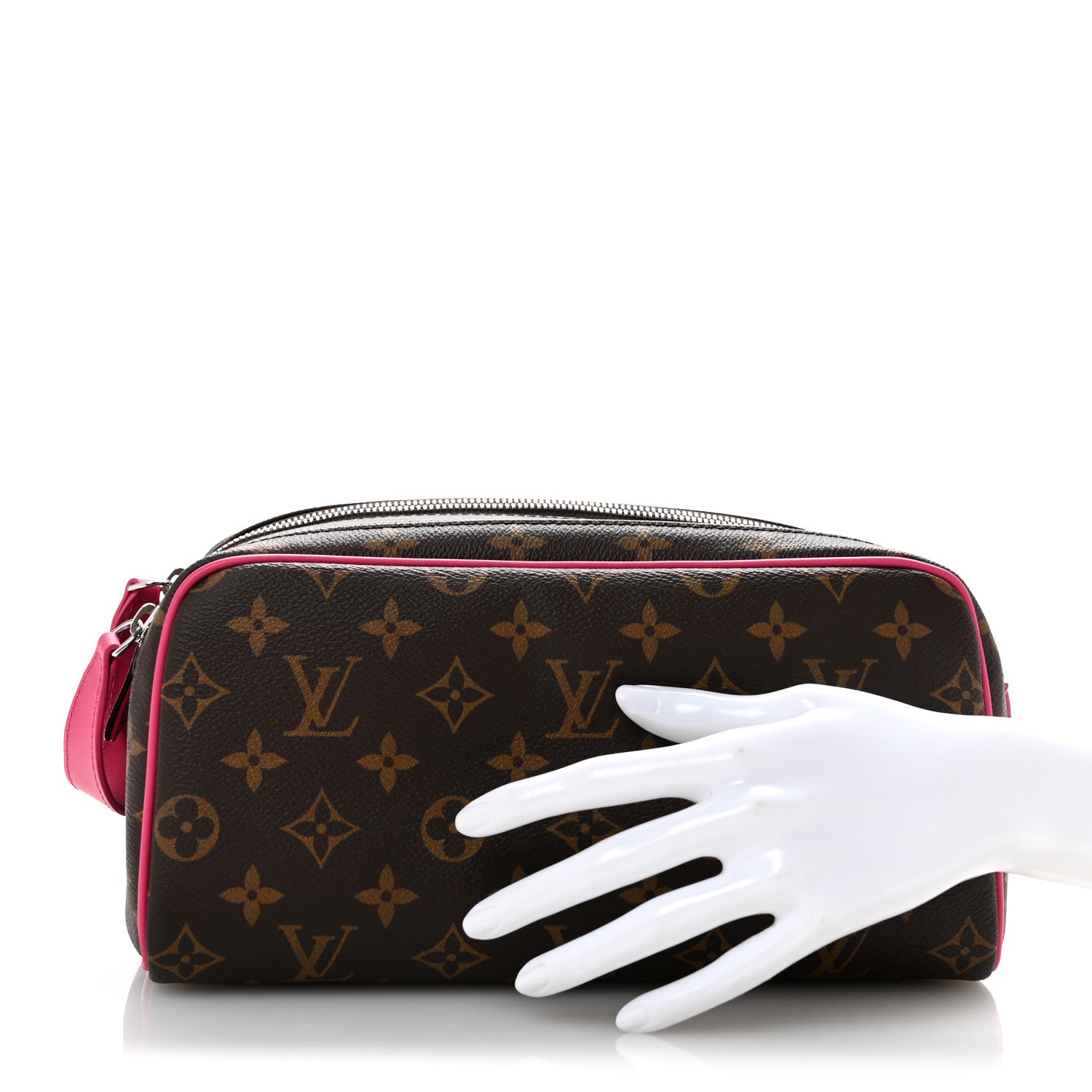 Monogram Macassar Dopp Kit Toilet Pouch Pondichery Pink