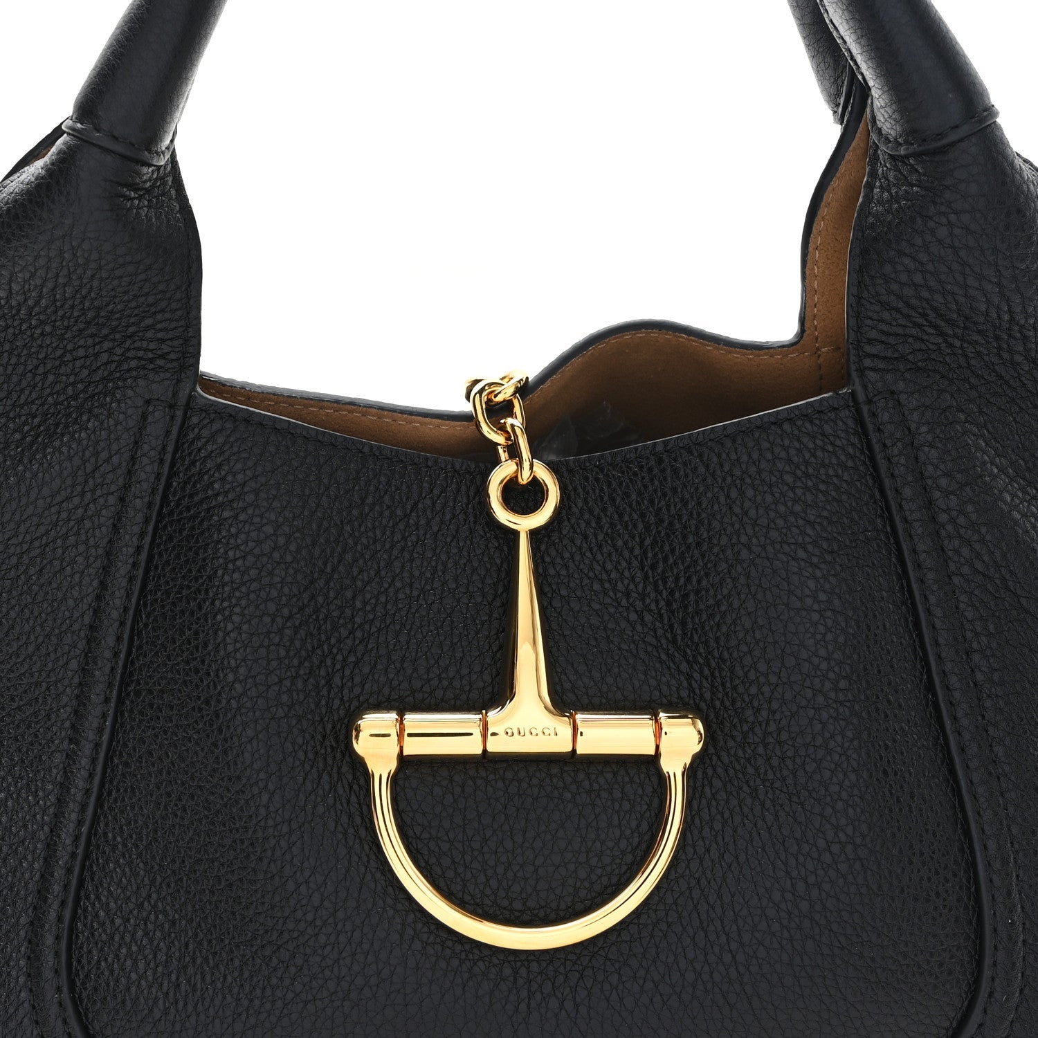 Grained Calfskin Softbit Medium Shoulder Bag Black