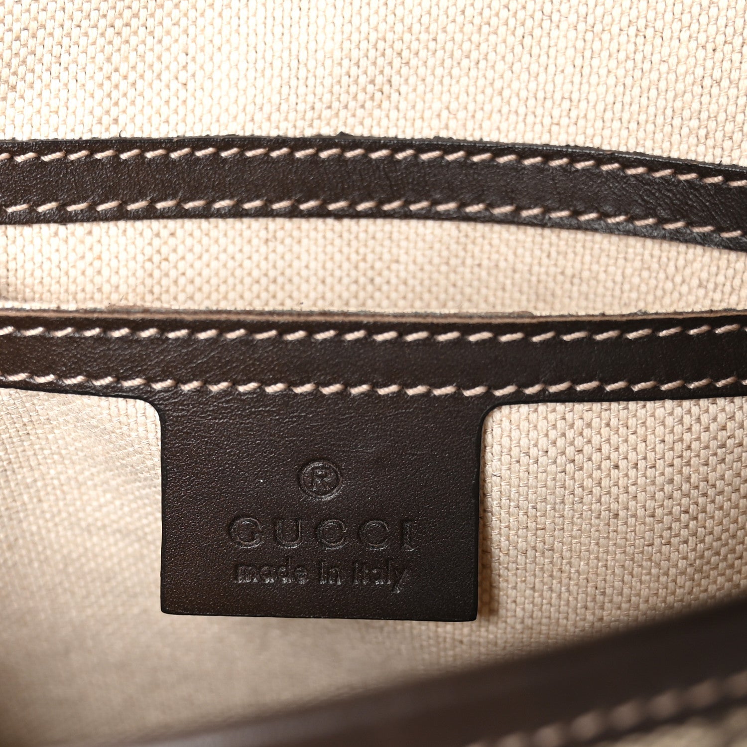 GG Supreme Monogram Selleria Calfskin Small Flap Messenger Bag Beige Ebony Cocoa Dark Chocolate